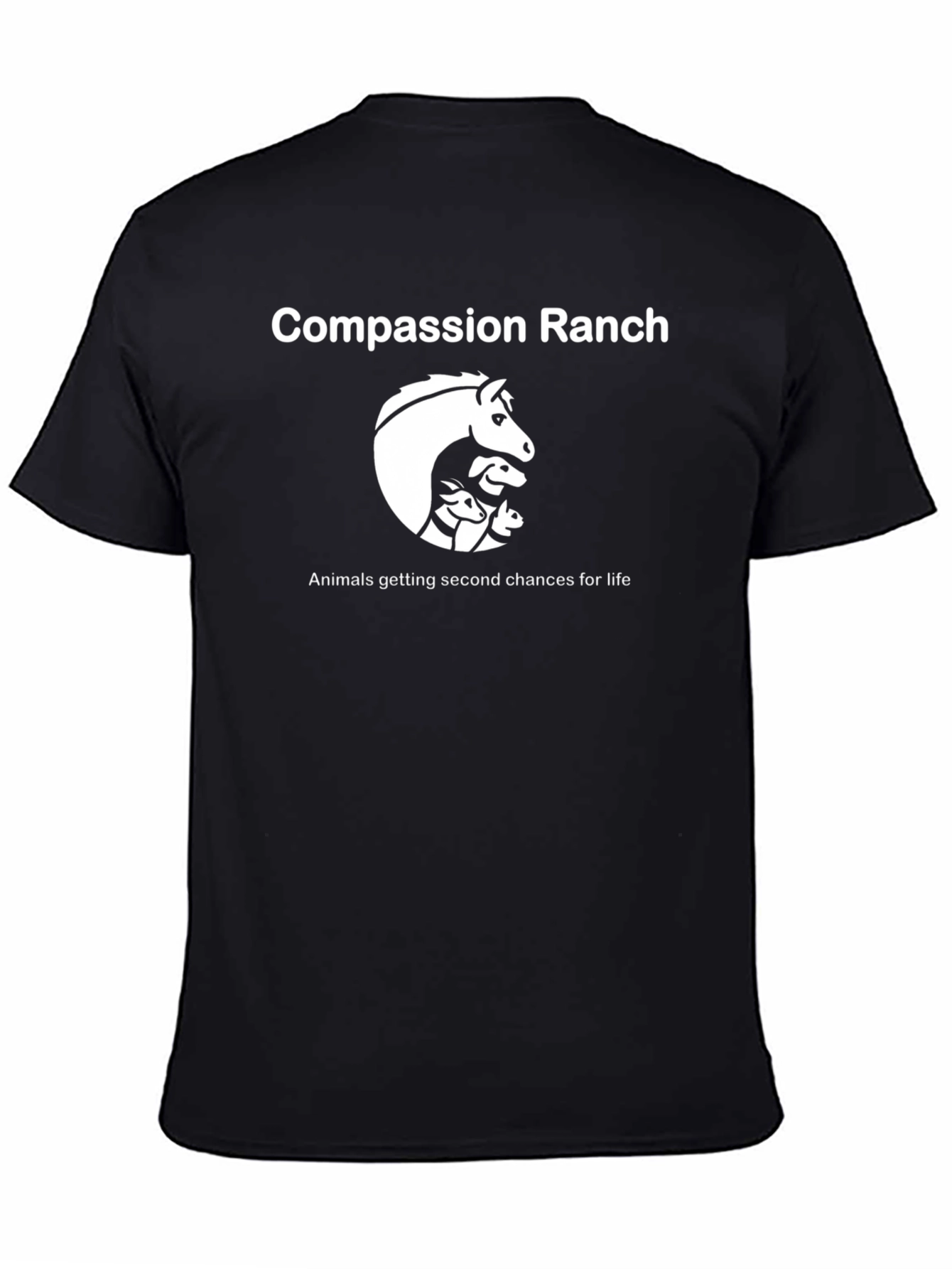 Compassion Ranch Black T-Shirt Animal Rescue