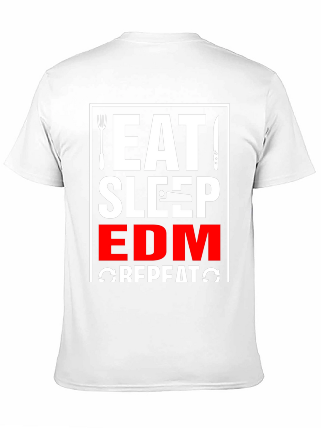 Eat Sleep EDM Repeat Black Graphic T-Shirt