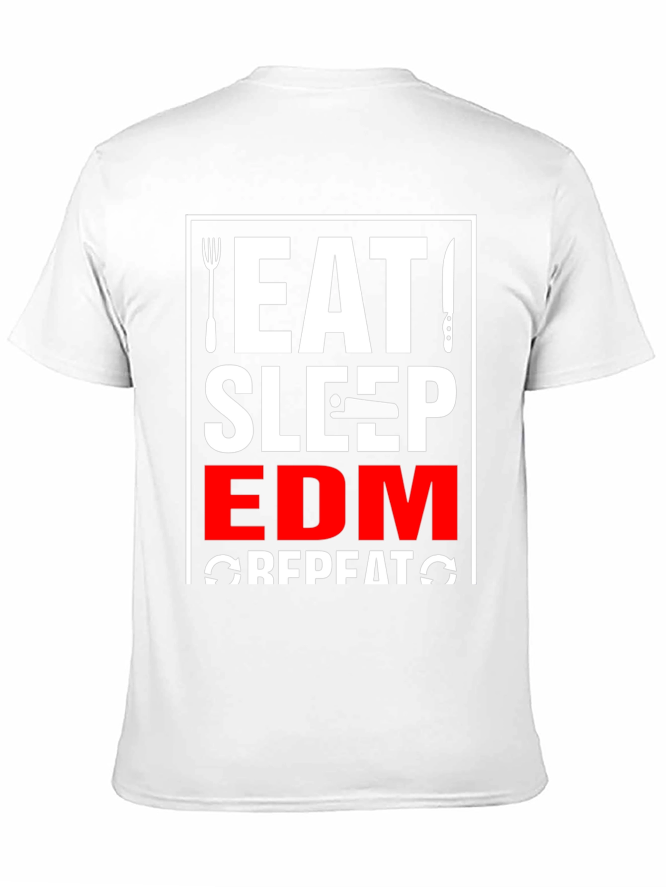 Eat Sleep EDM Repeat Black Graphic T-Shirt