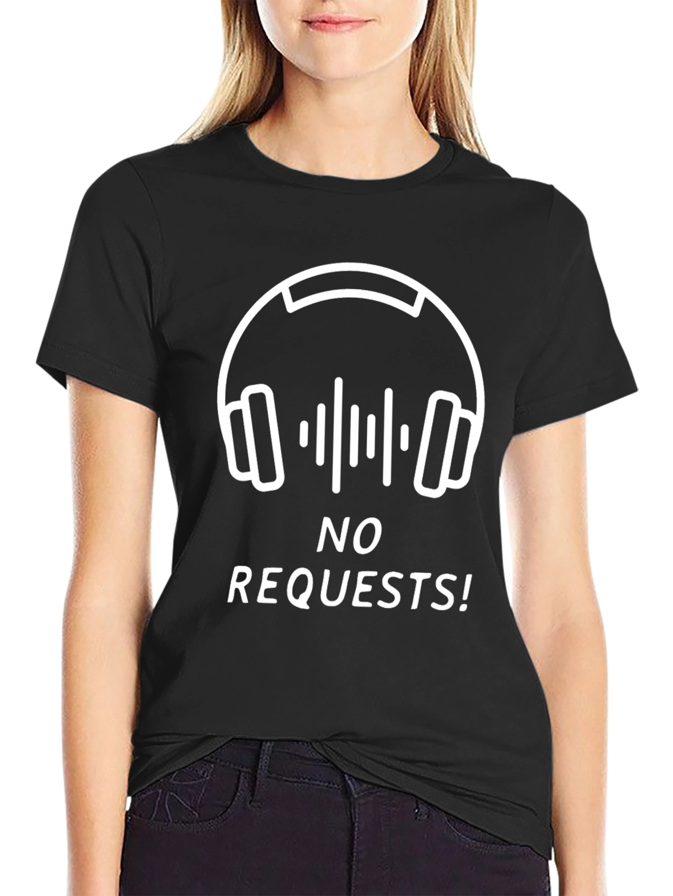 No Requests Graphic Tee - Black Cotton T-Shirt