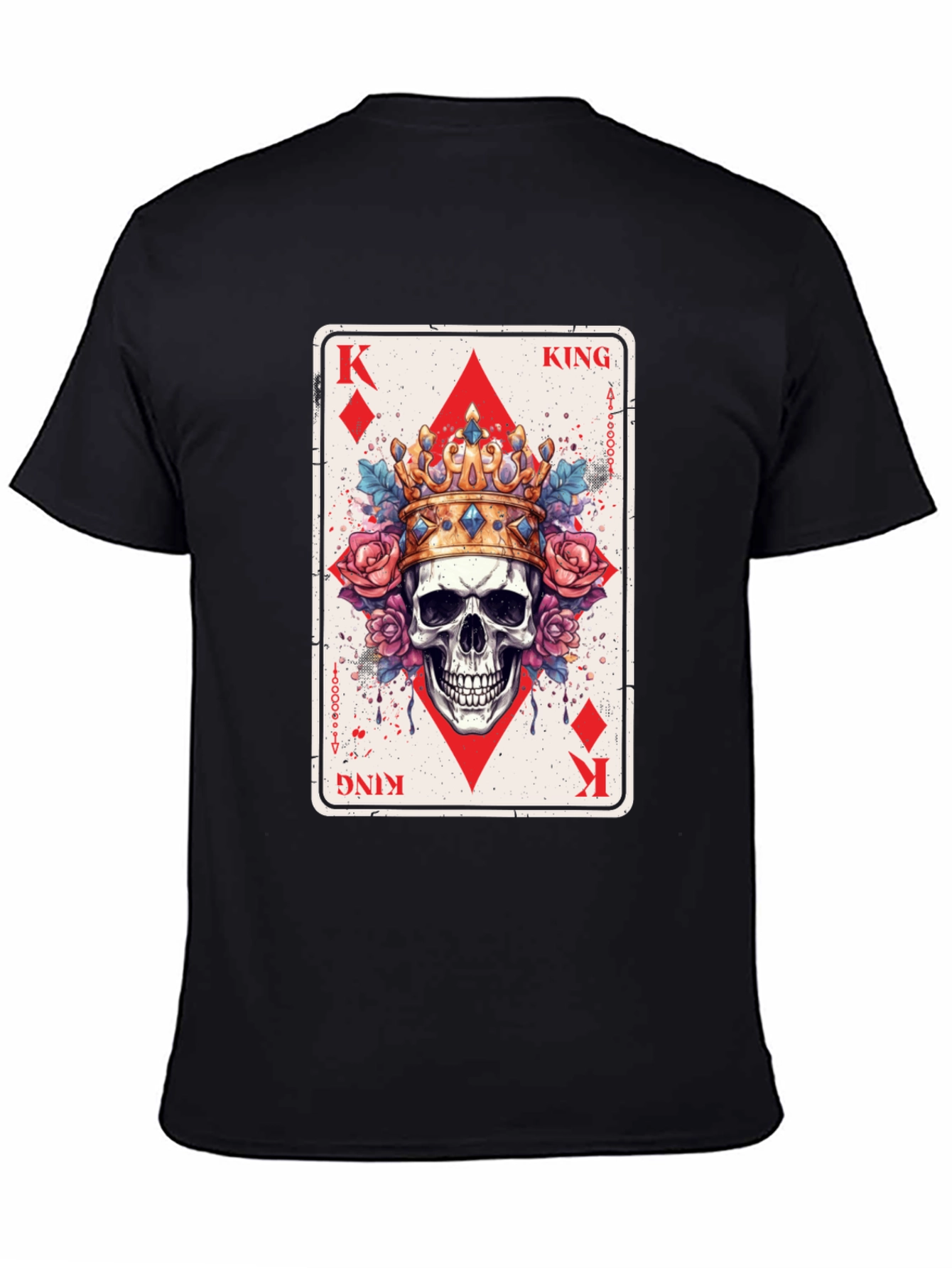King of Diamonds Skull Graphic T-Shirt