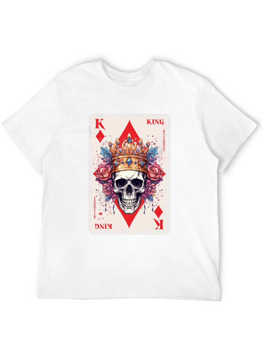 King of Diamonds Skull Graphic T-Shirt