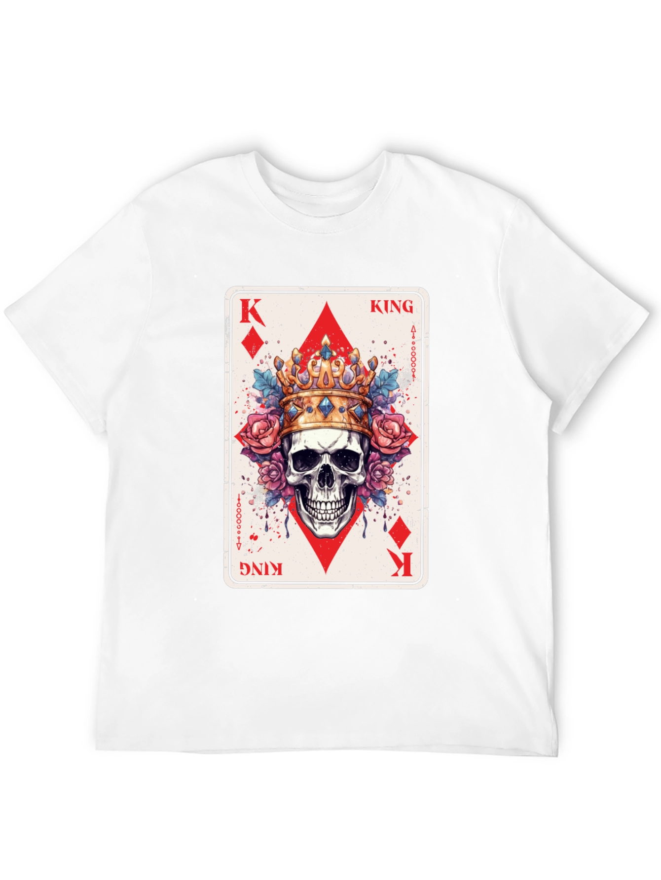 King of Diamonds Skull Graphic T-Shirt
