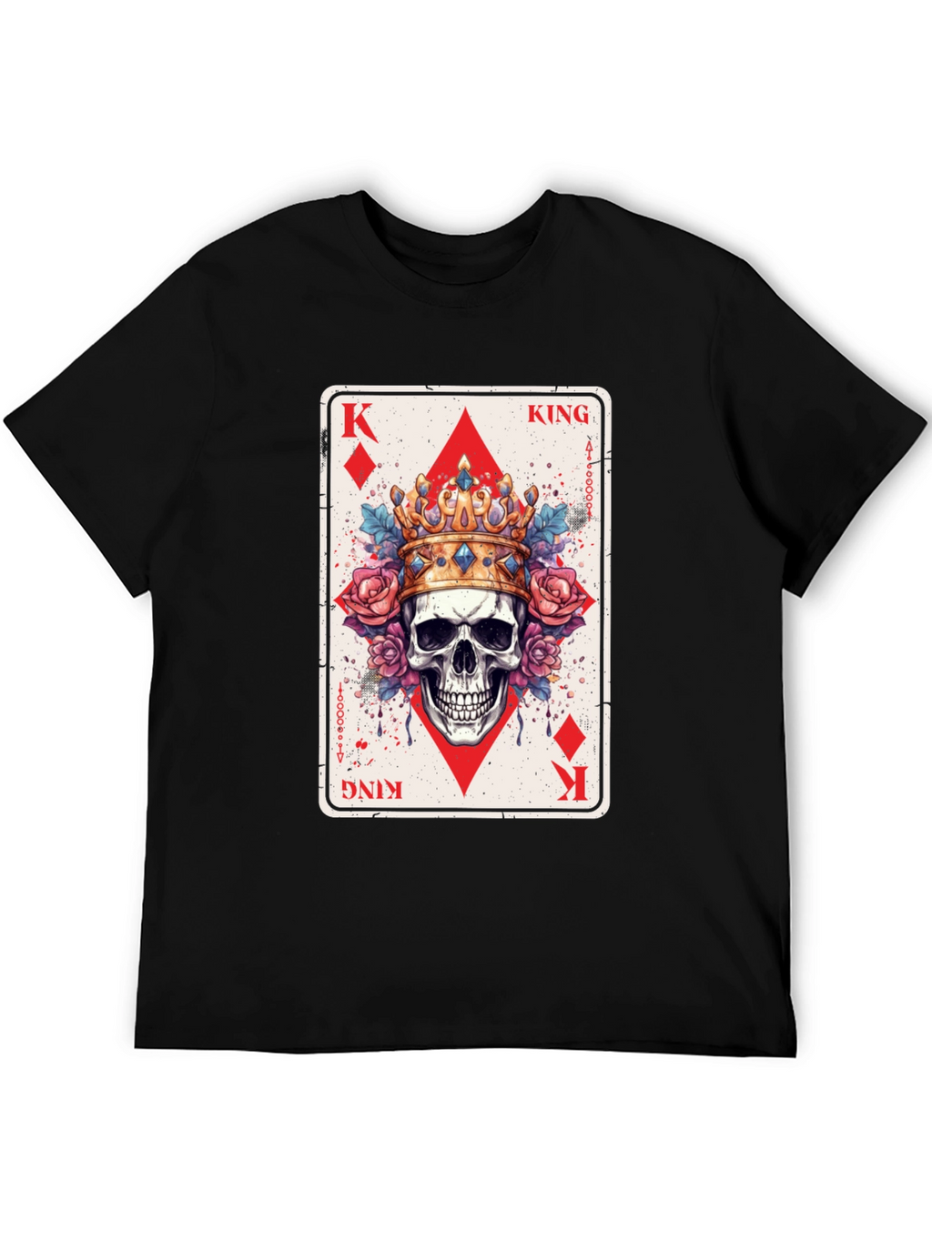 King of Diamonds Skull Graphic T-Shirt