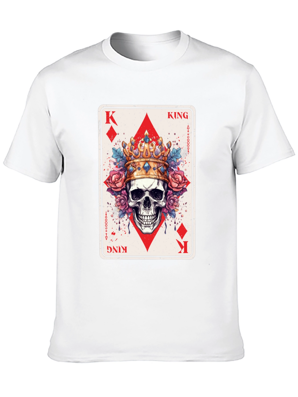 King of Diamonds Skull Graphic T-Shirt