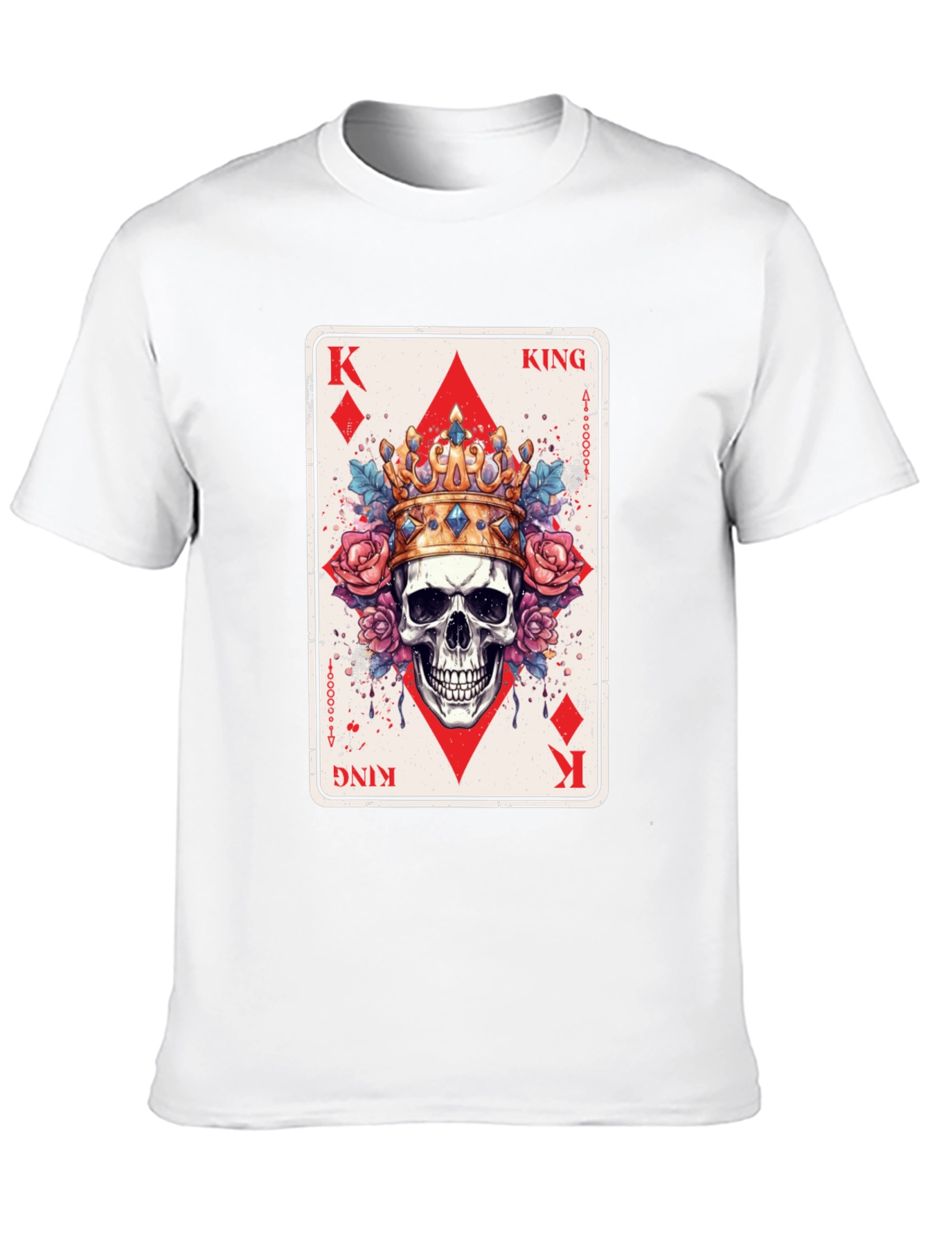 King of Diamonds Skull Graphic T-Shirt