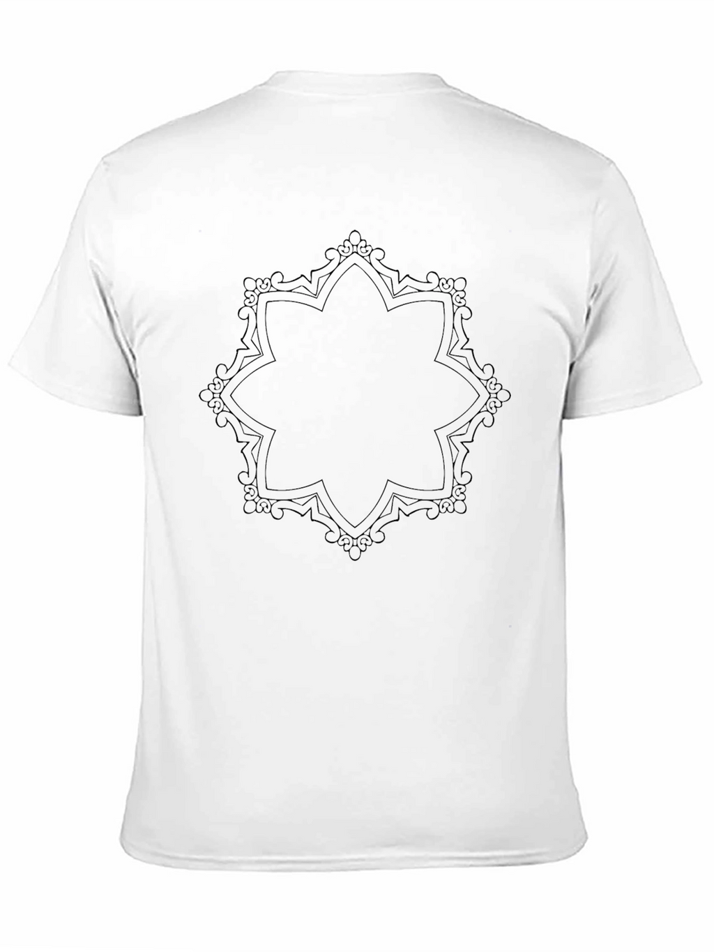 Black Graphic Tee - Mandala Design