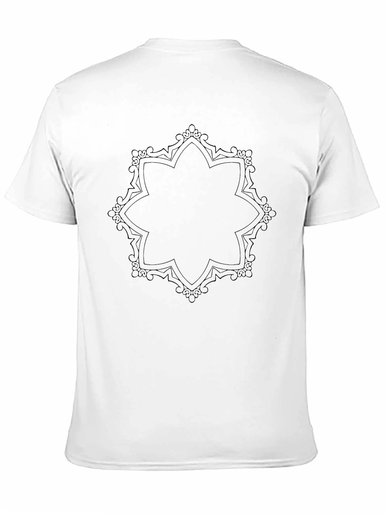 Black Graphic Tee - Mandala Design