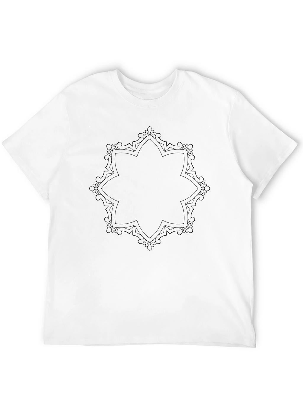 Black Graphic Tee - Mandala Design