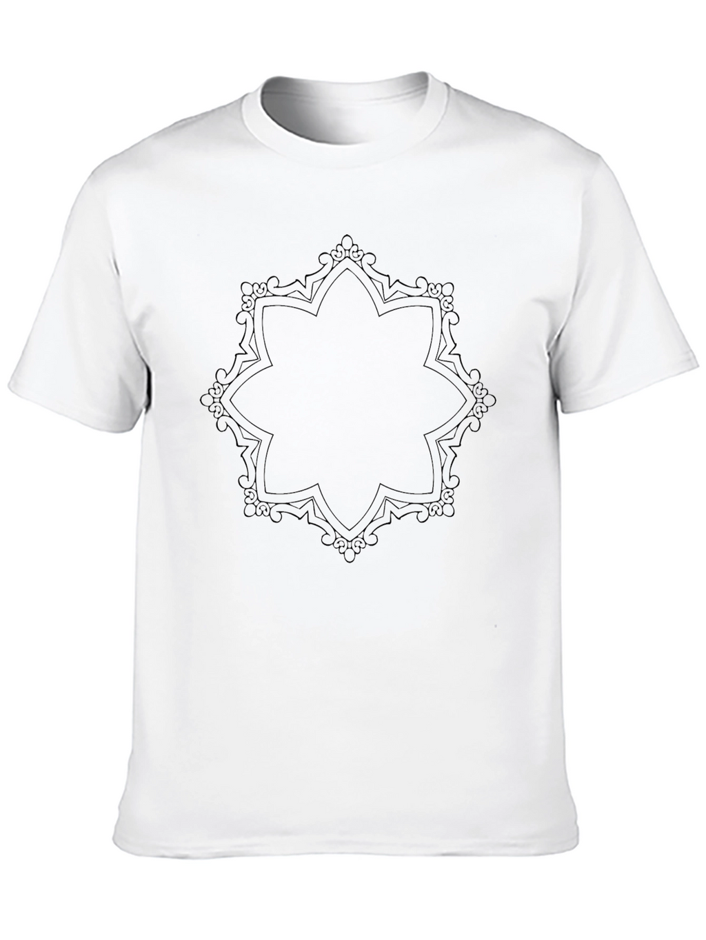 Black Graphic Tee - Mandala Design
