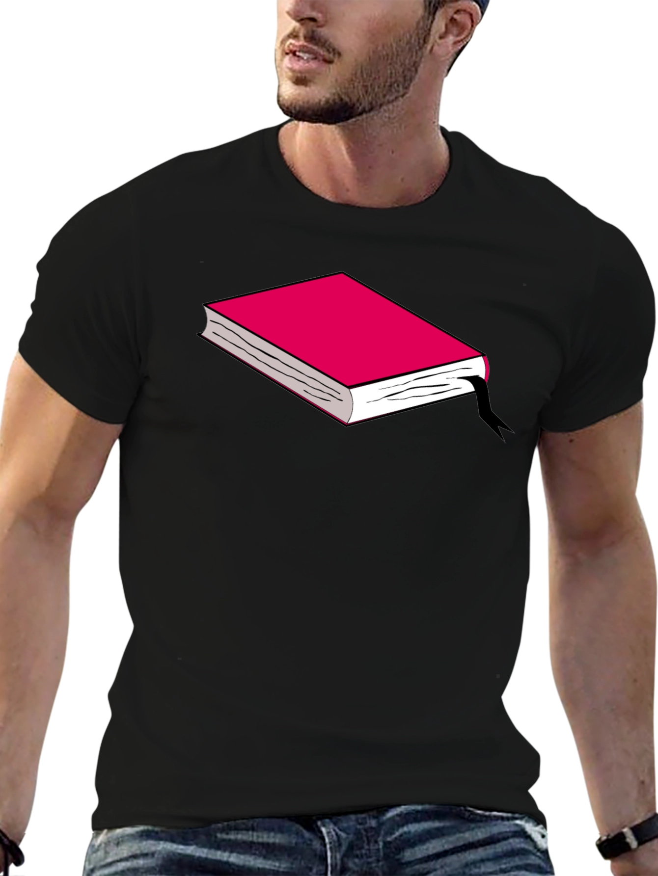 Book Graphic Tee - Black Cotton T-Shirt