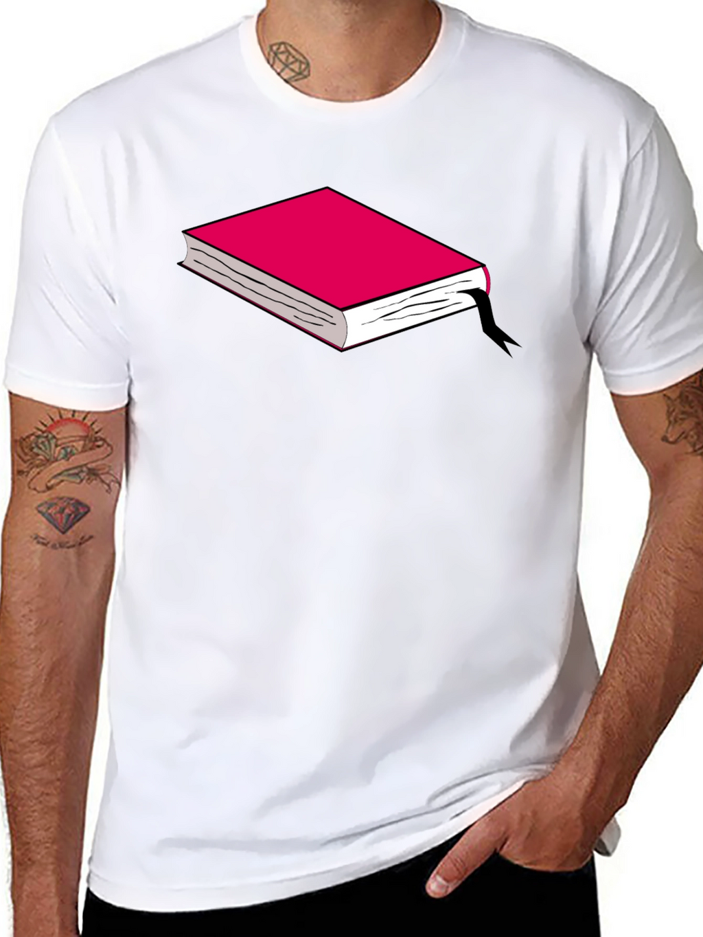 Book Graphic Tee - Black Cotton T-Shirt