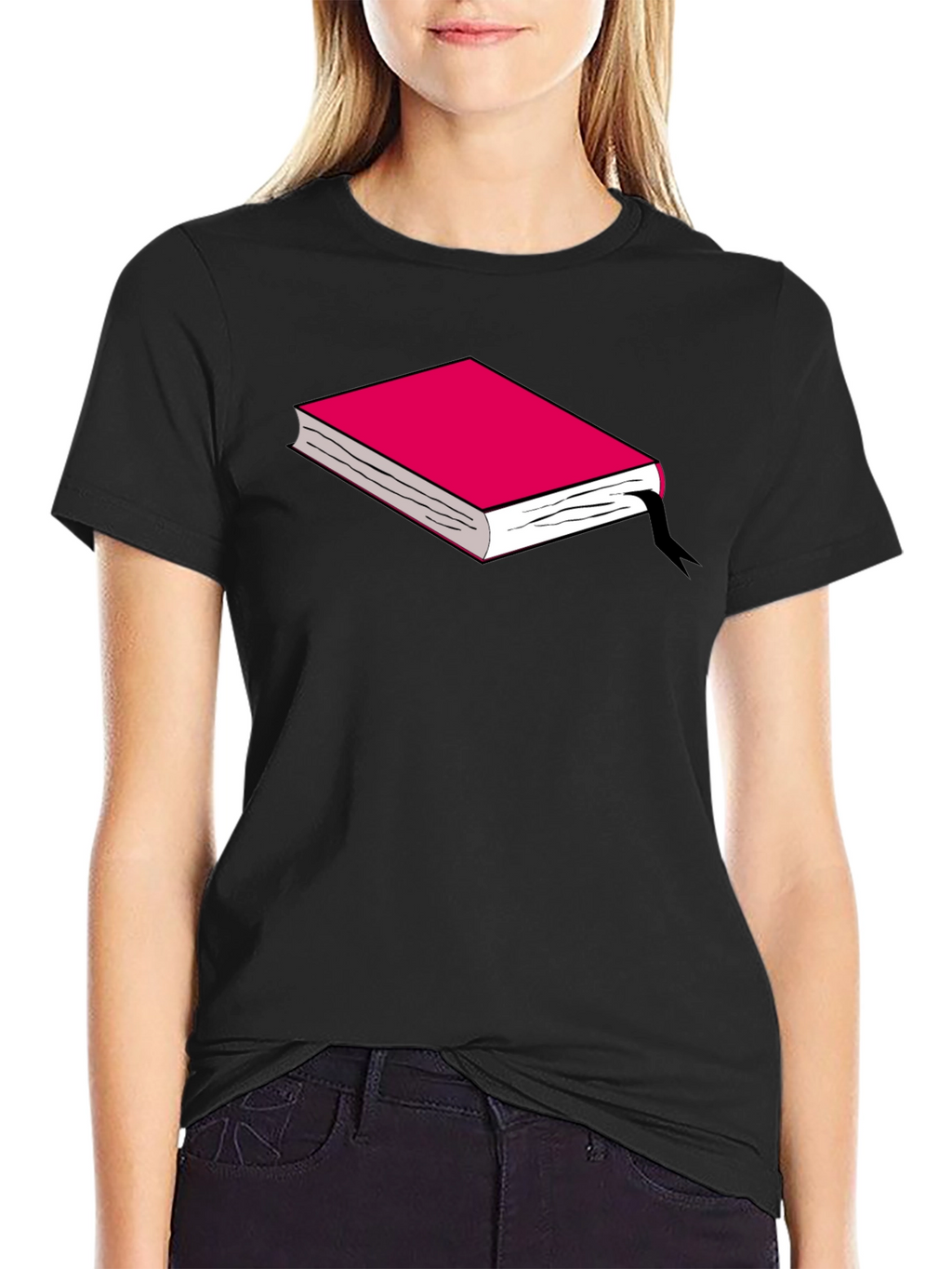 Book Graphic Tee - Black Cotton T-Shirt