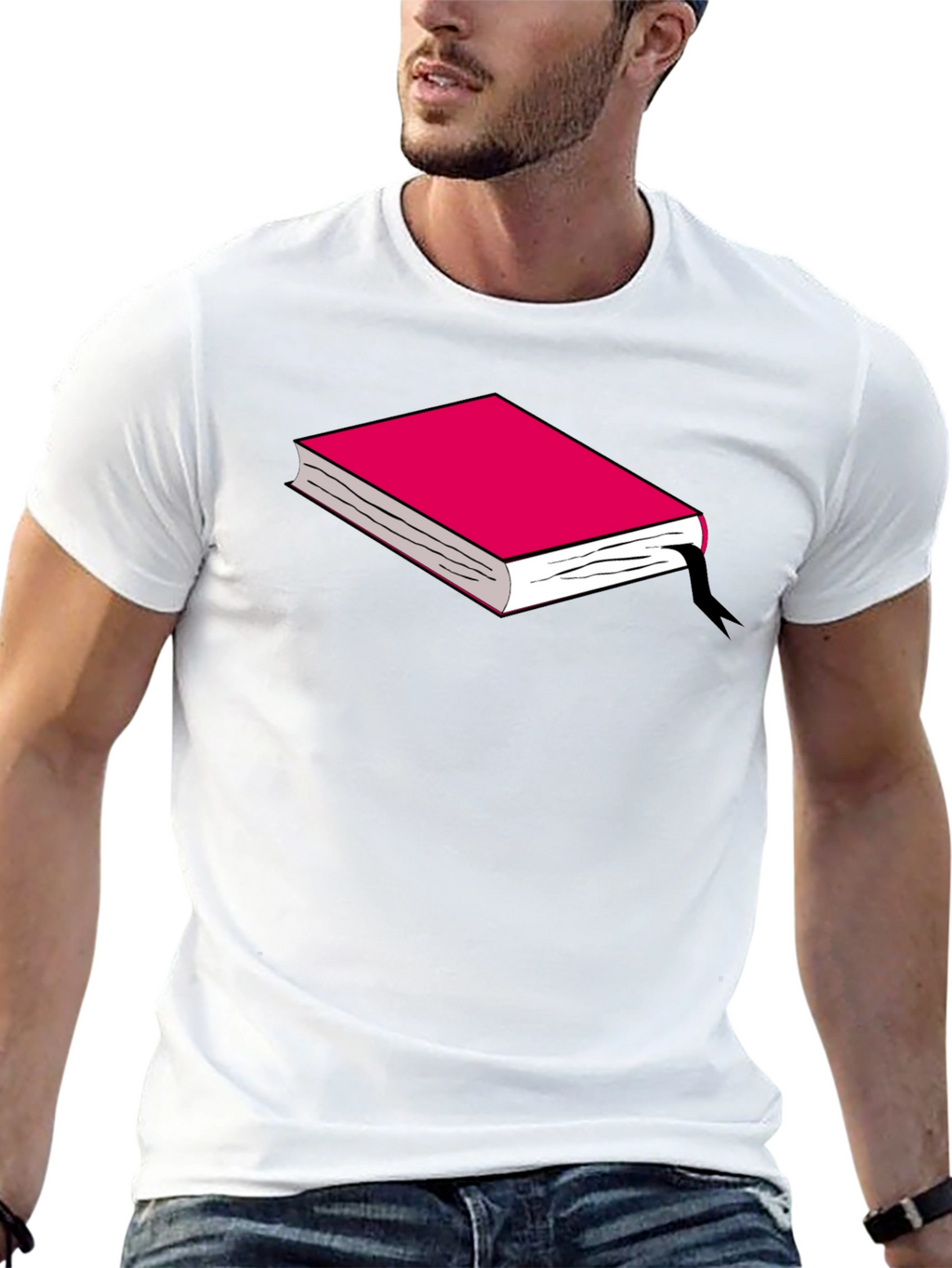 Book Graphic Tee - Black Cotton T-Shirt