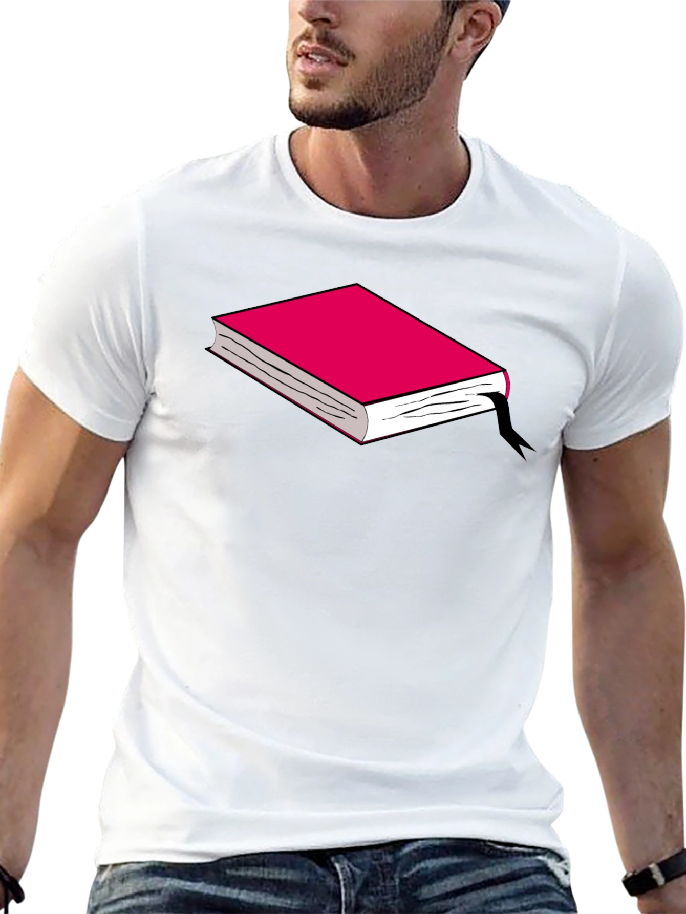 Book Graphic Tee - Black Cotton T-Shirt