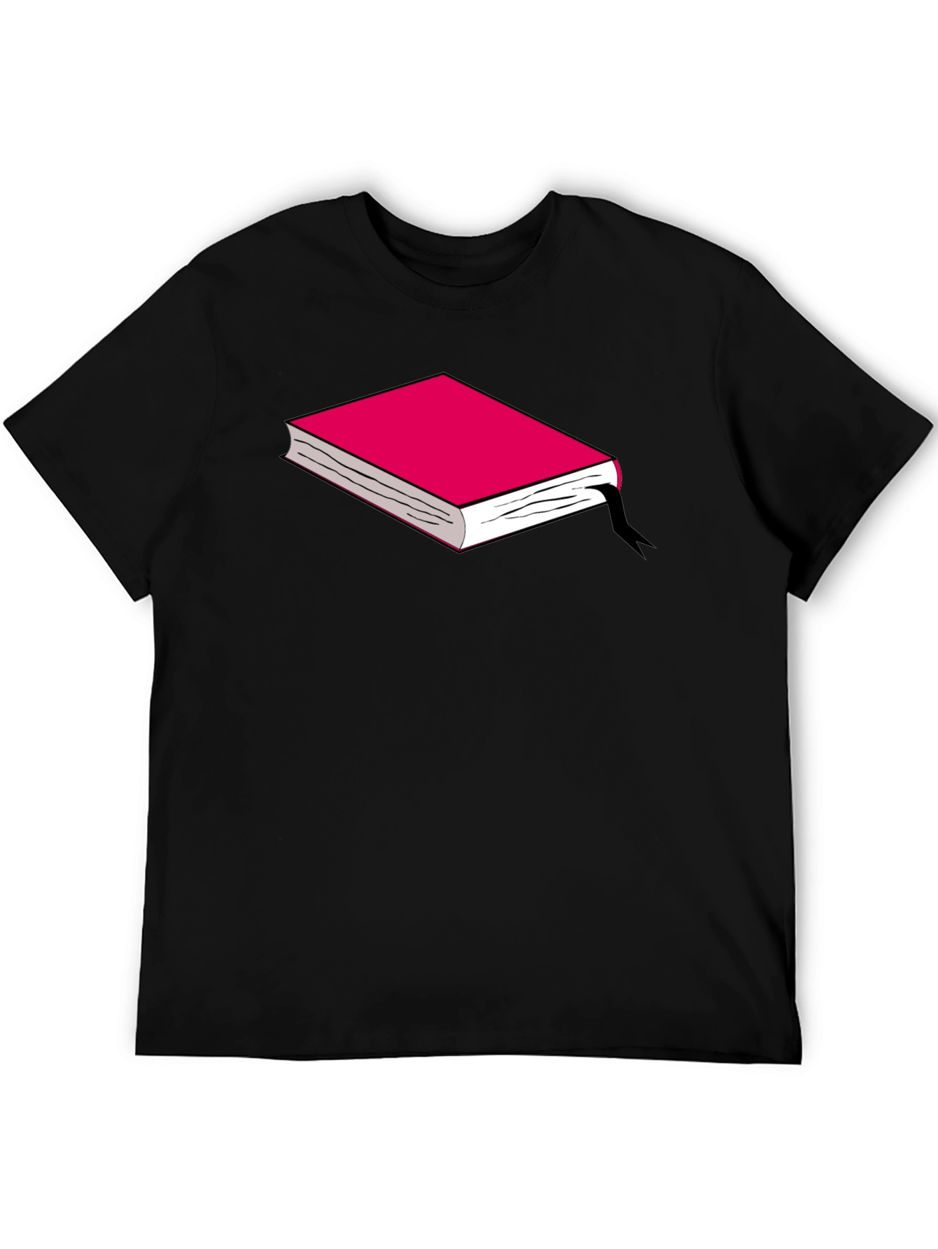 Book Graphic Tee - Black Cotton T-Shirt