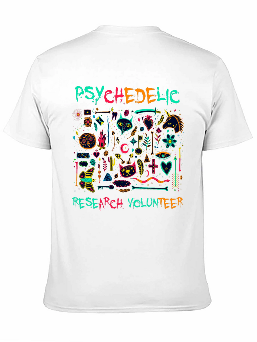 Psychedelic Research Volunteer Graphic Tee - Black