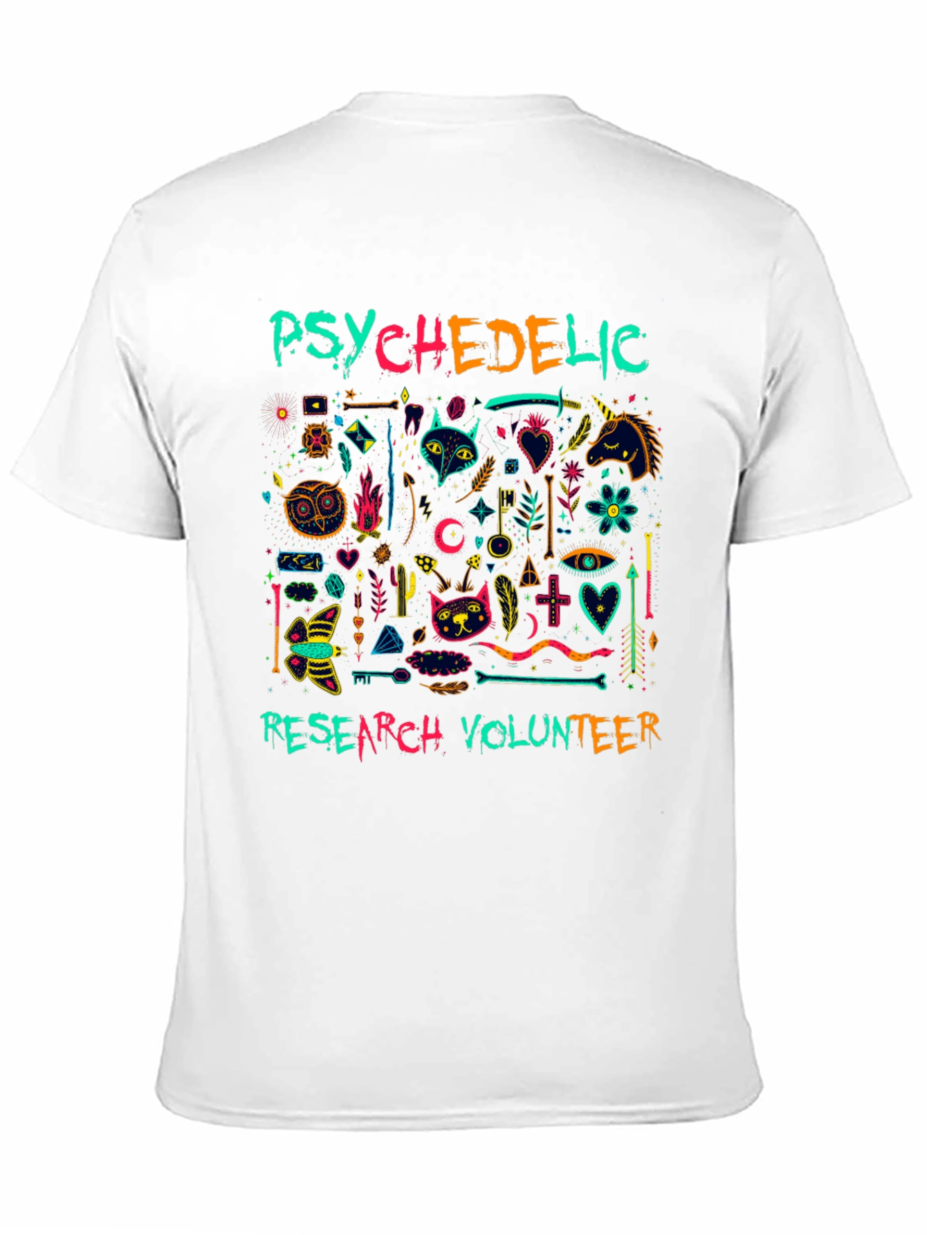 Psychedelic Research Volunteer Graphic Tee - Black