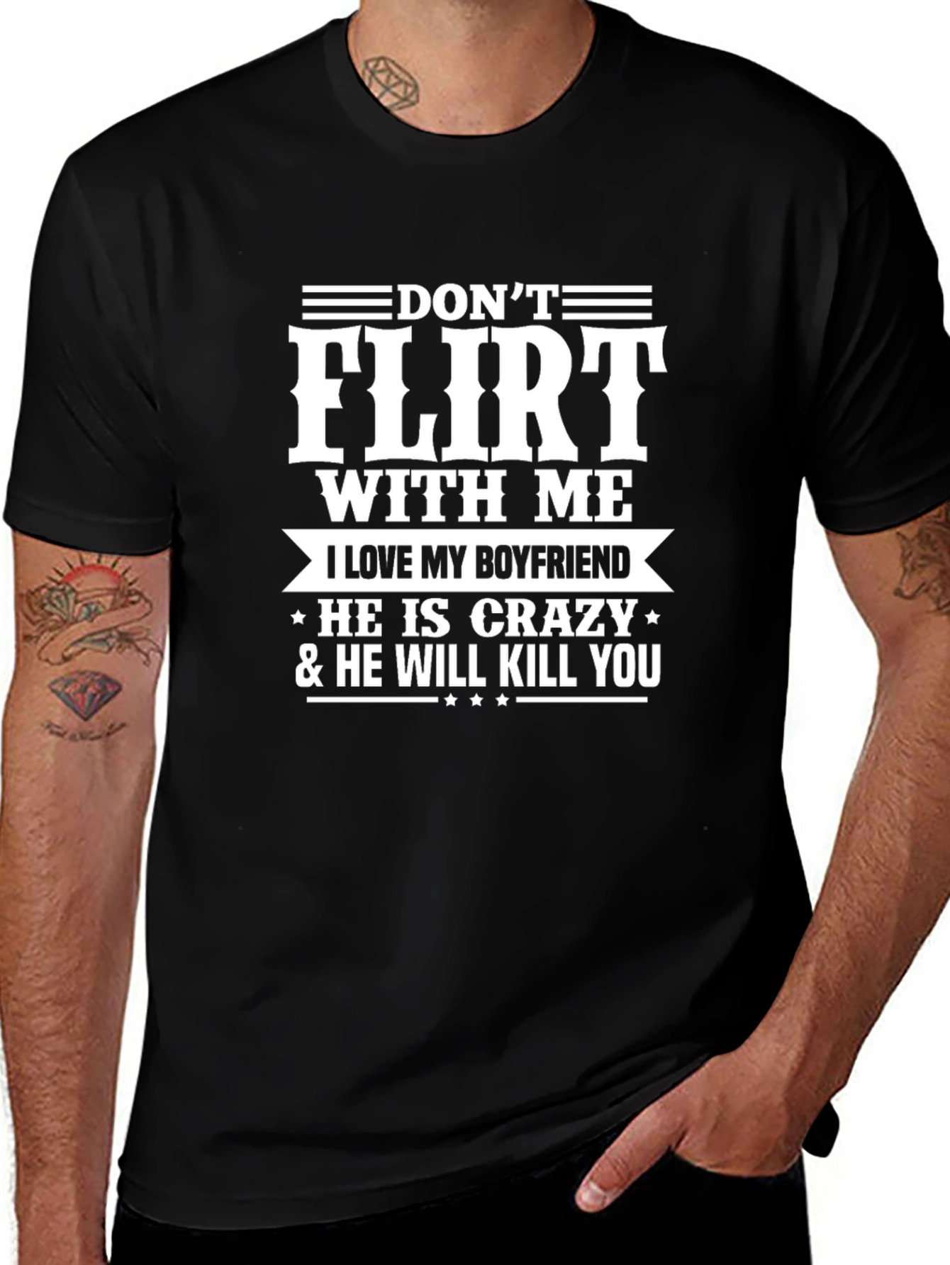 Dont Flirt With Me Boyfriend Tee
