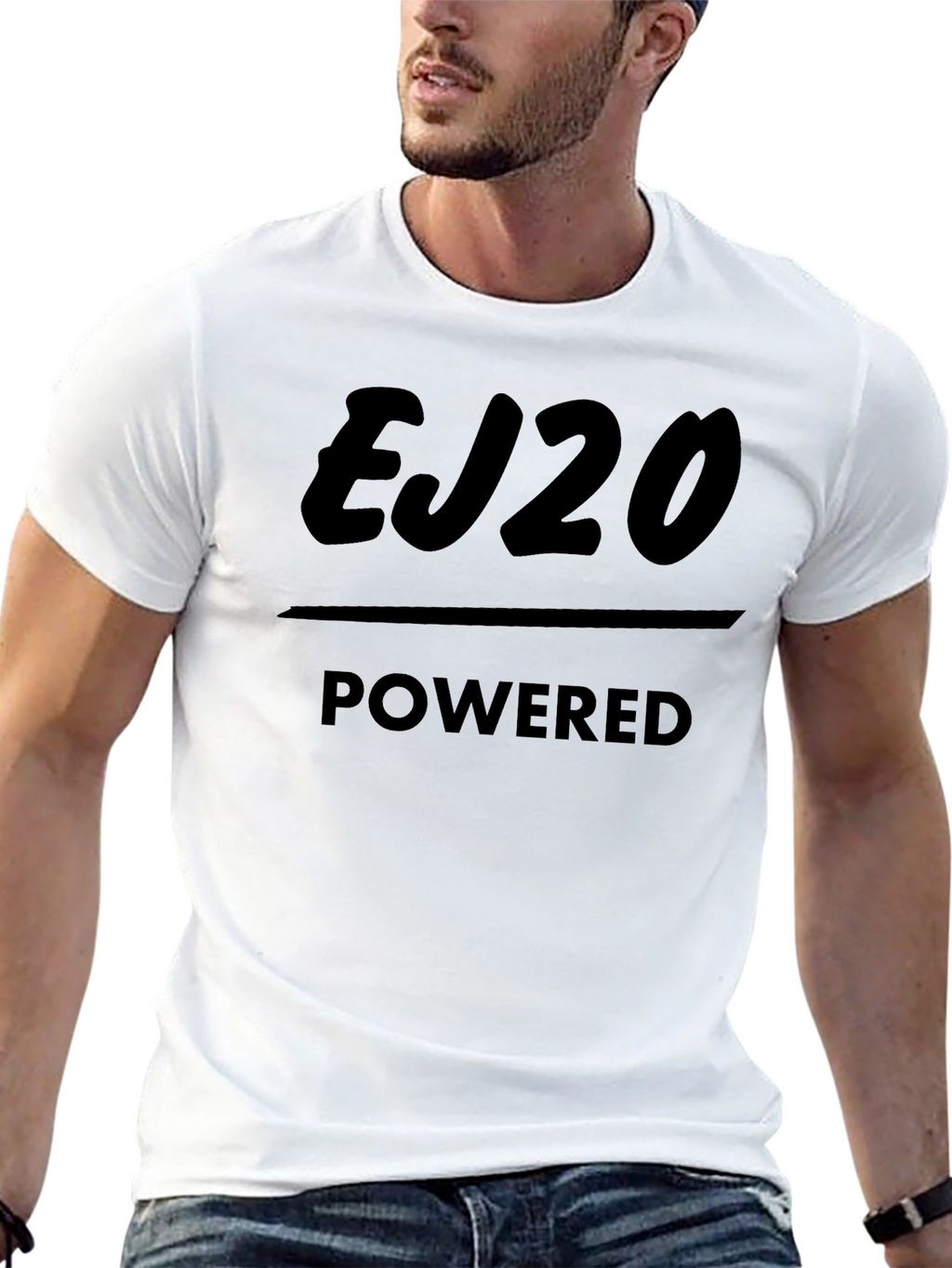 EJ20 Powered Black T-Shirt
