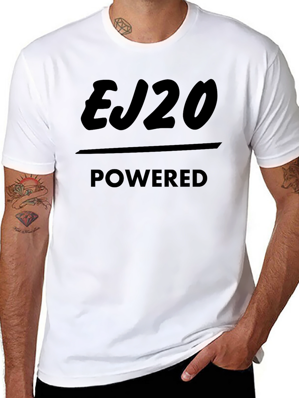 EJ20 Powered Black T-Shirt