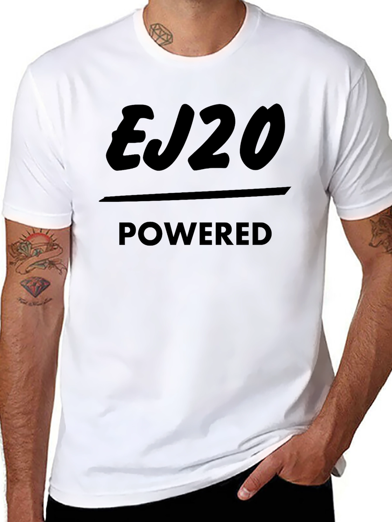 EJ20 Powered Black T-Shirt