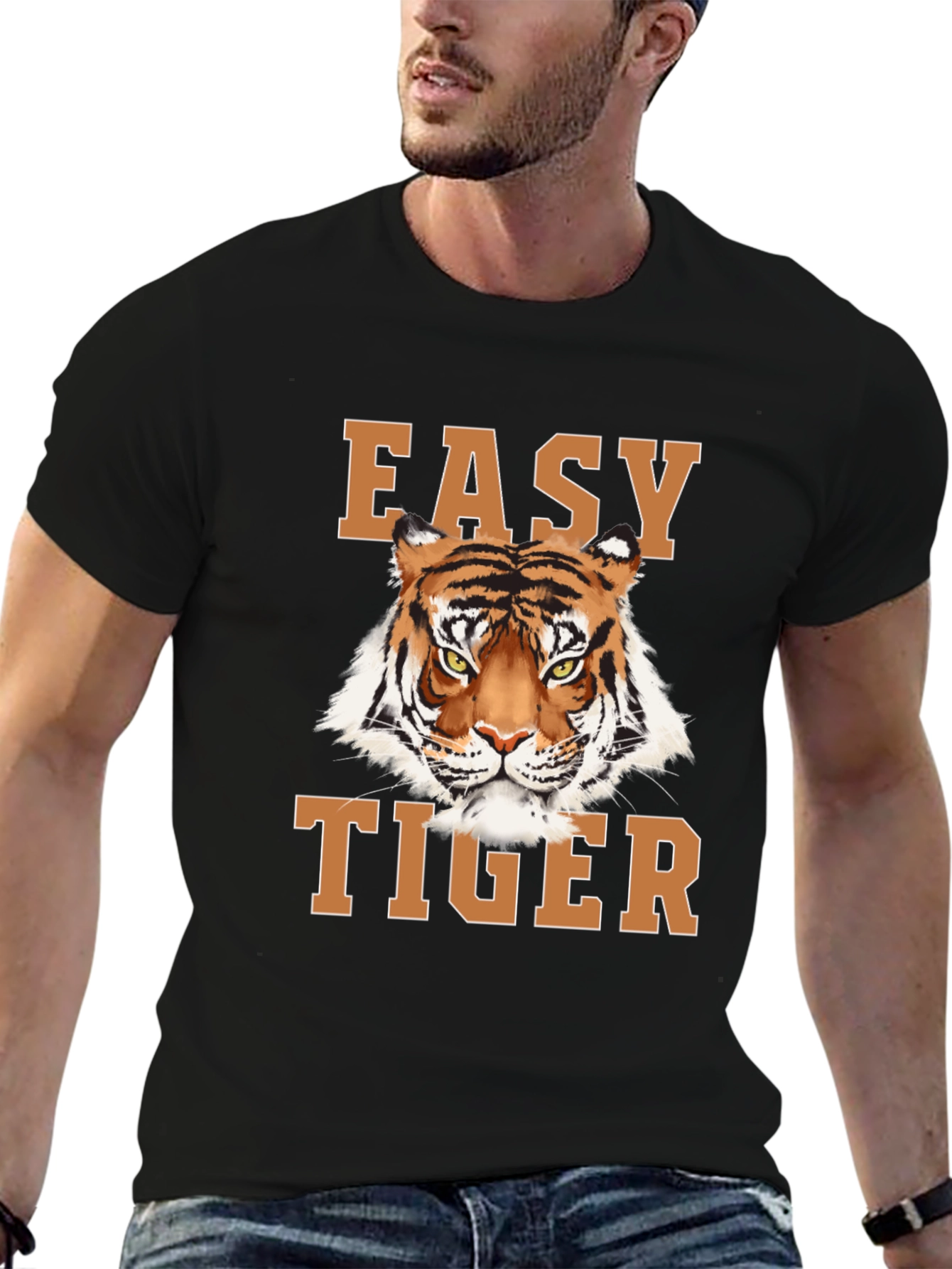 Easy Tiger Graphic Tee - Mens Crew Neck T-Shirt