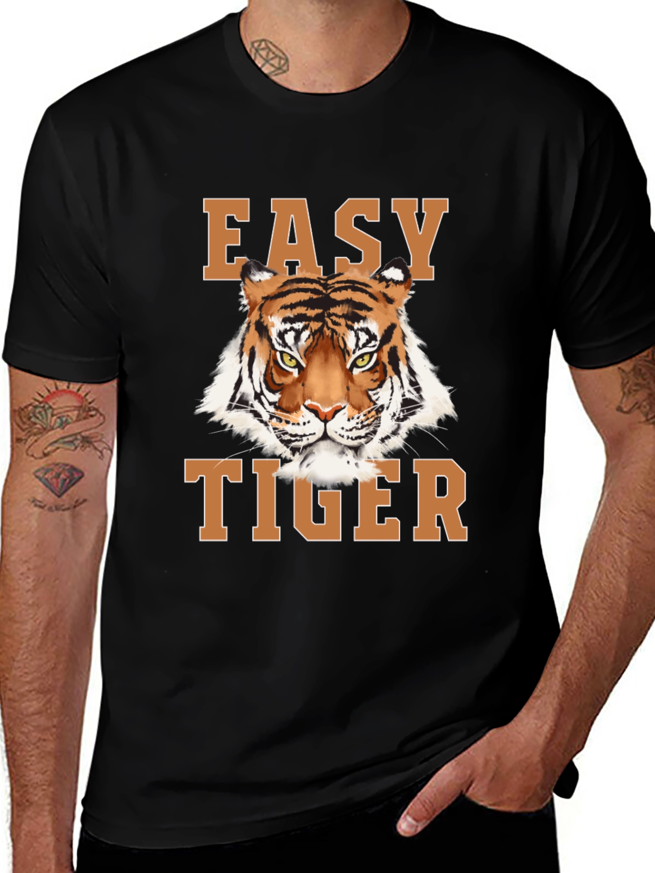 Easy Tiger Graphic Tee - Mens Crew Neck T-Shirt