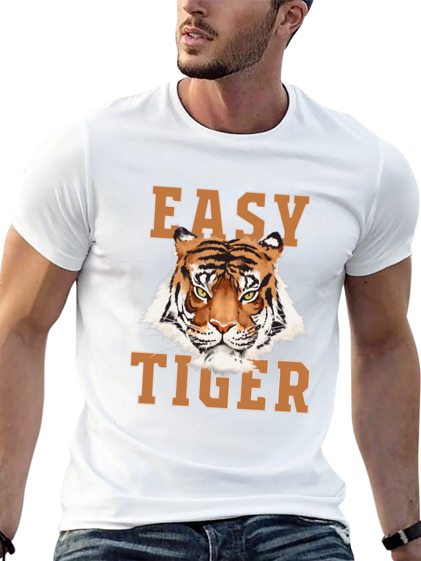 Easy Tiger Graphic Tee - Mens Crew Neck T-Shirt