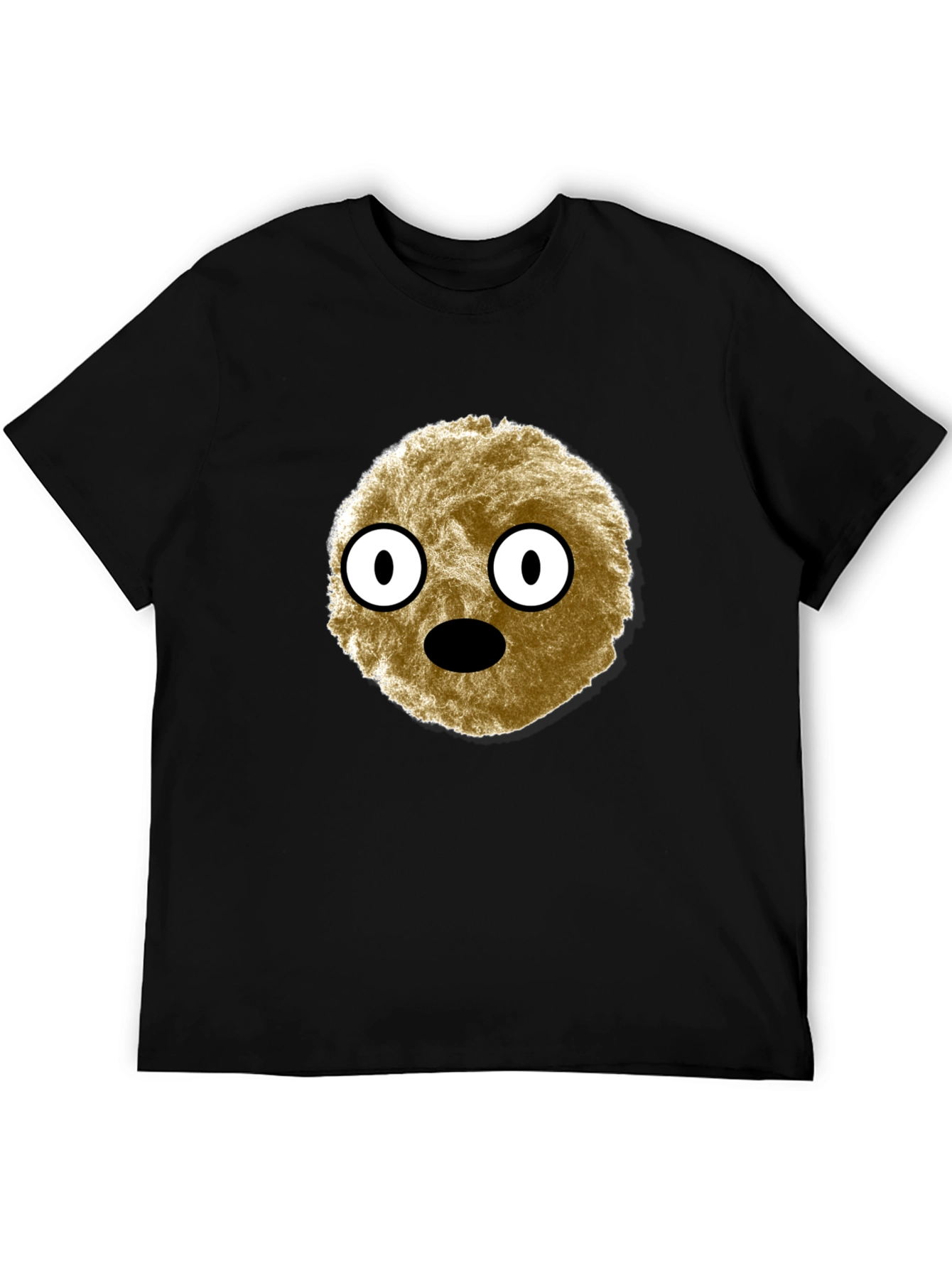 Cartoon Creature Graphic Tee - Soft Black T-Shirt