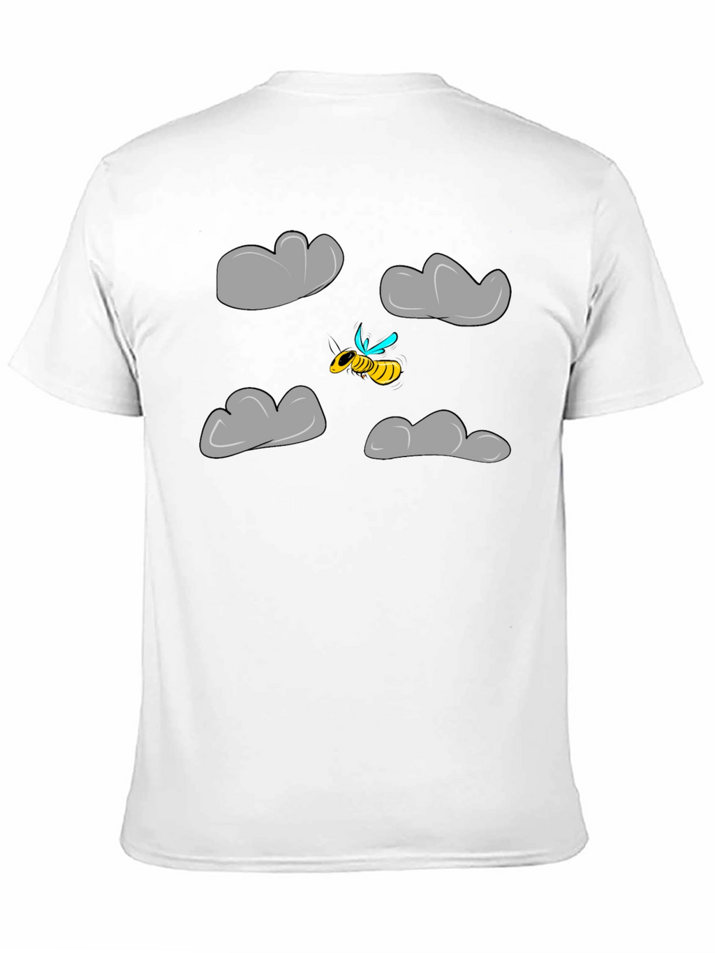 Cartoon Bee Cloud Graphic T-Shirt