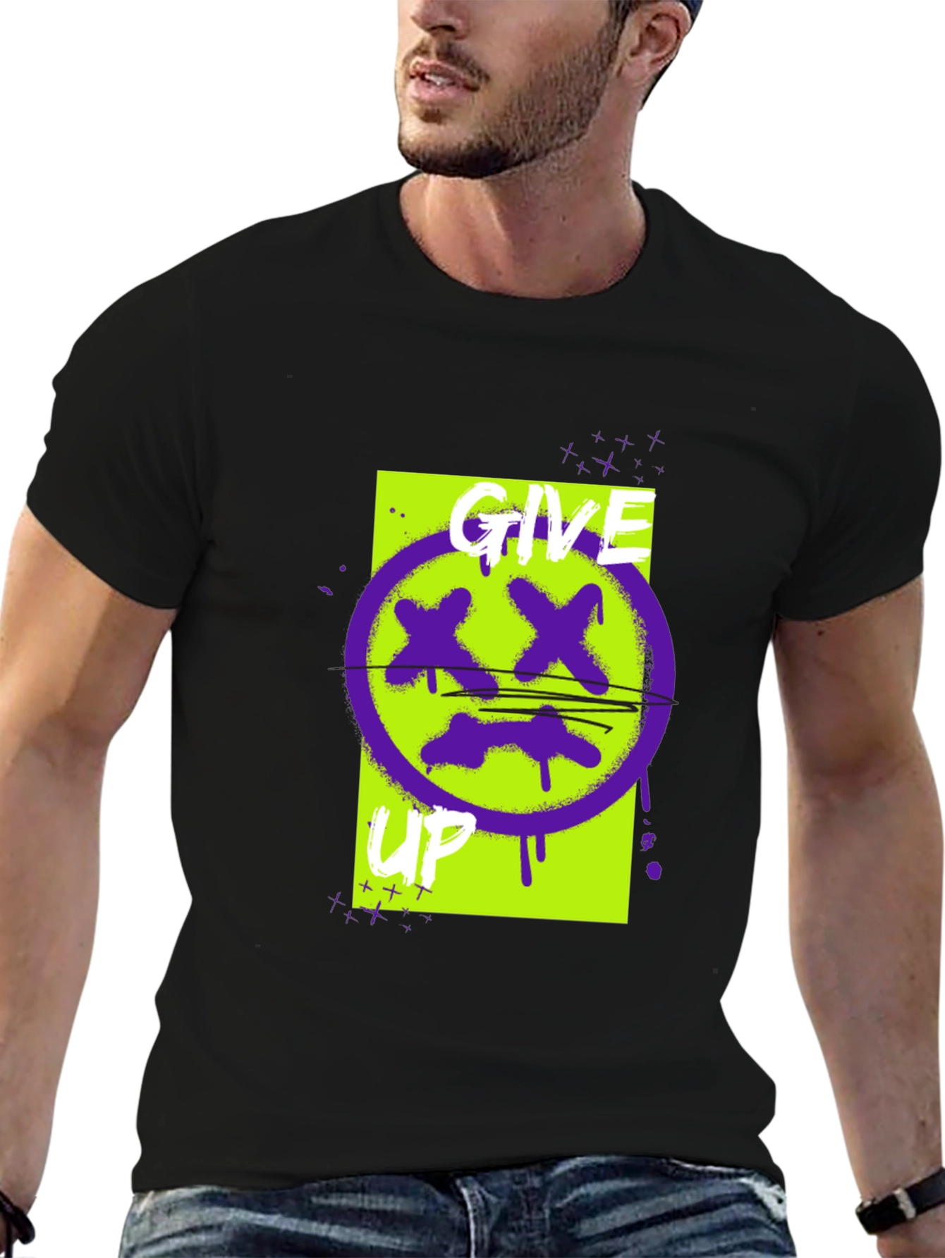 Give Up Graphic Tee - Edgy Streetwear