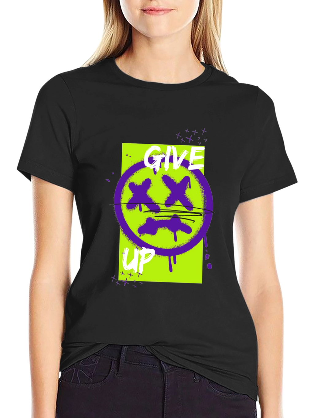 Give Up Graphic Tee - Edgy Streetwear