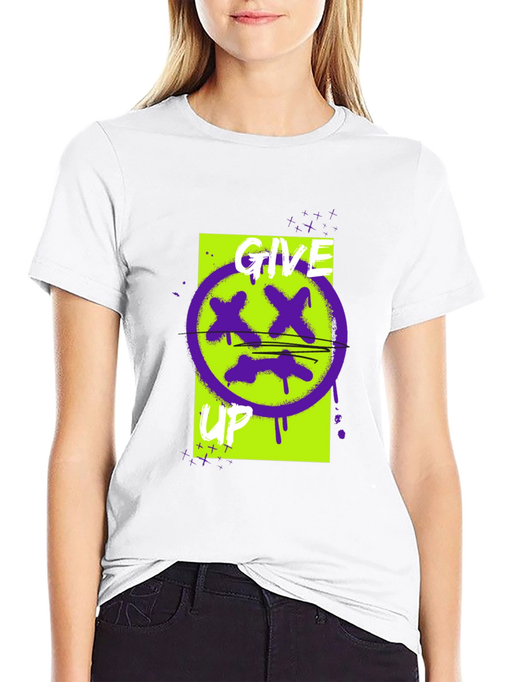 Give Up Graphic Tee - Edgy Streetwear