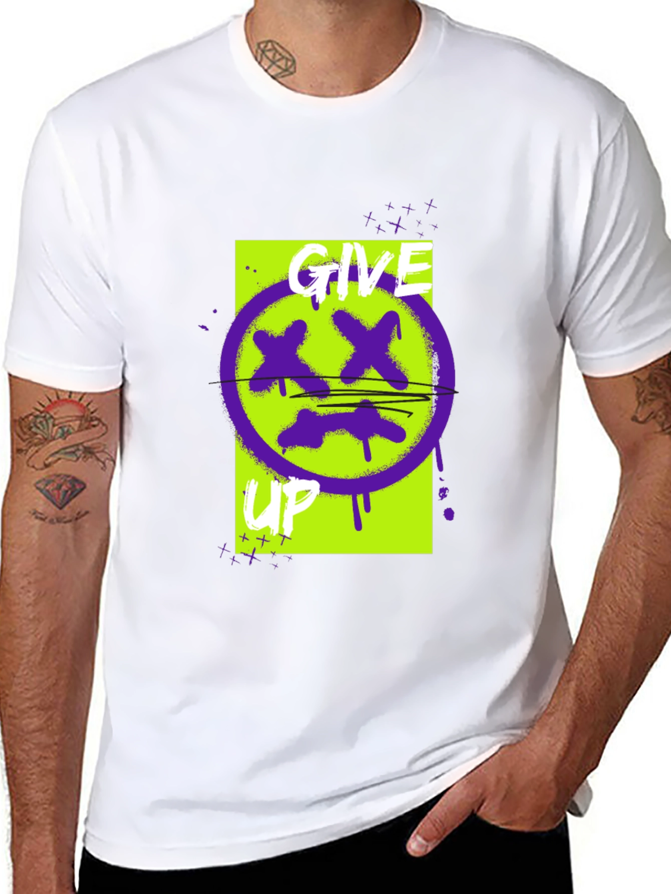 Give Up Graphic Tee - Edgy Streetwear
