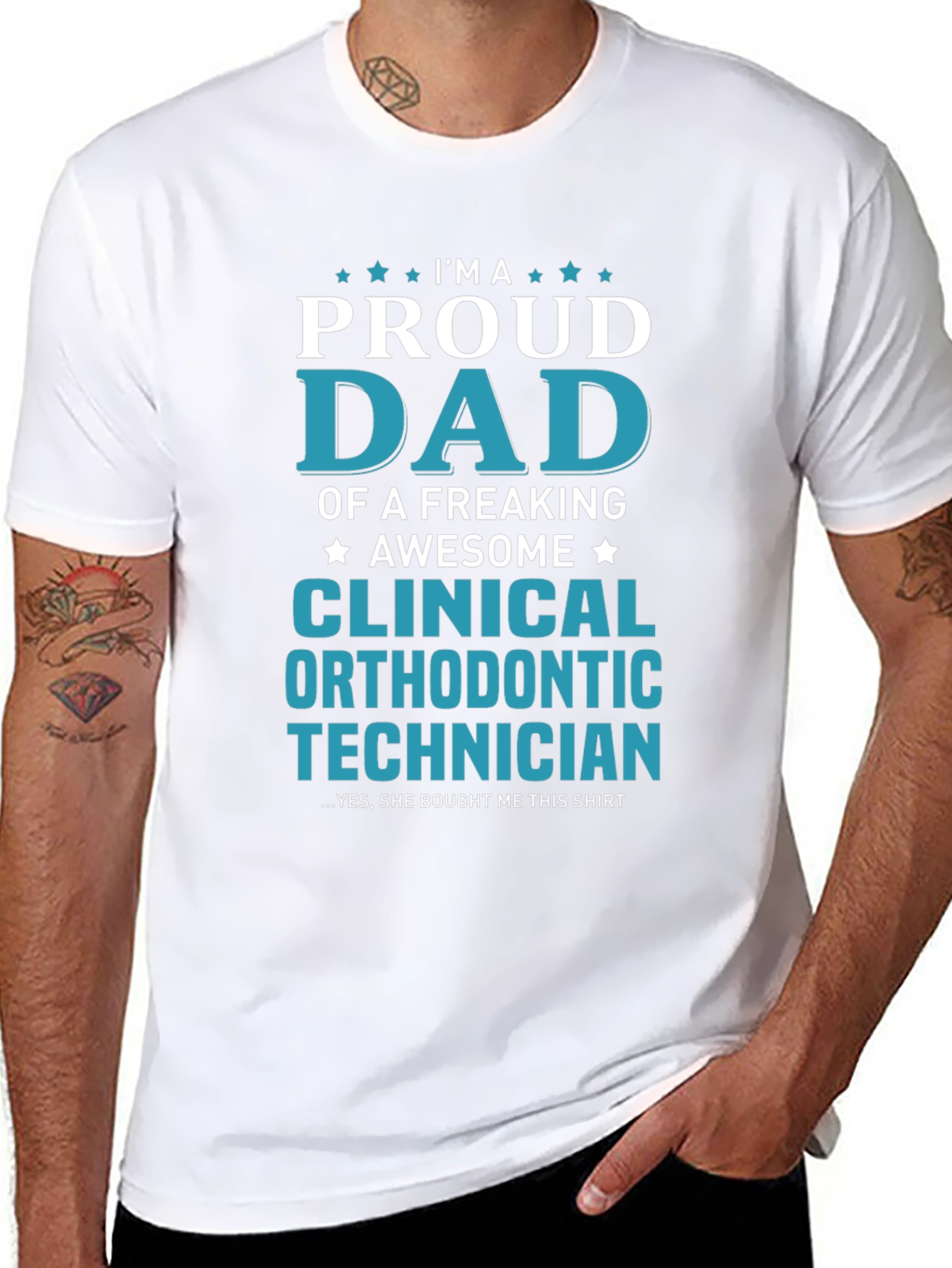 Proud Dad Clinical Orthodontic Technician Graphic Tee