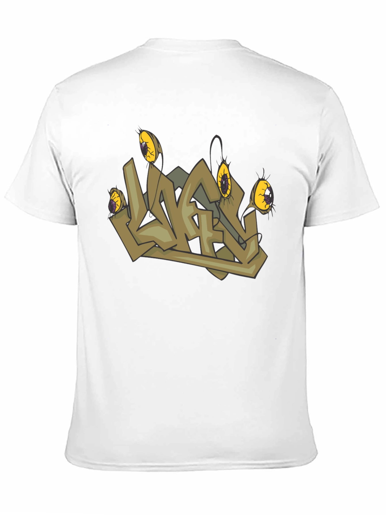 Graffiti Art Graphic Print Tee - Black Cotton Blend