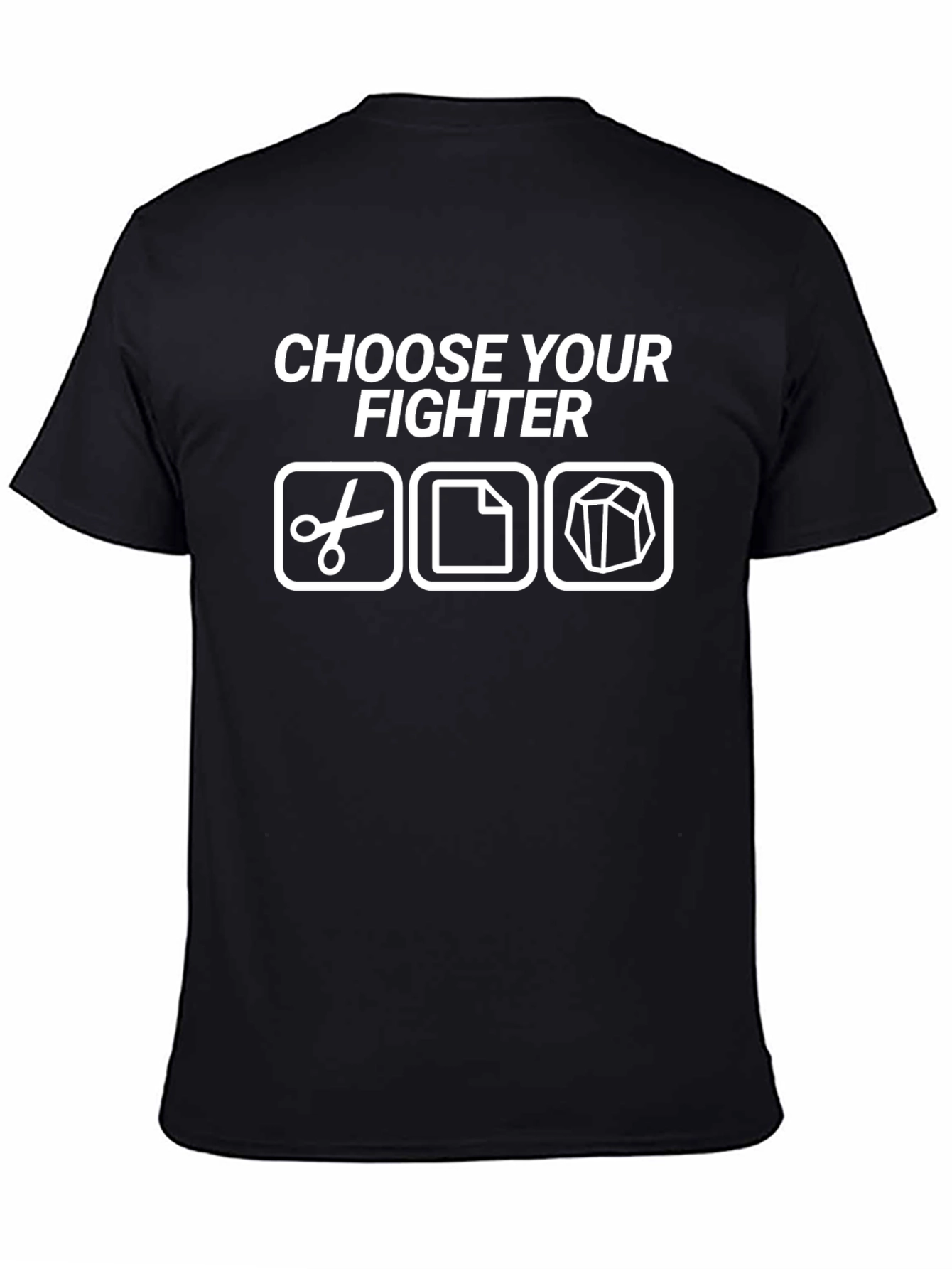 Choose Your Fighter T-Shirt - Rock Paper Scissors RPG Gamer Tee