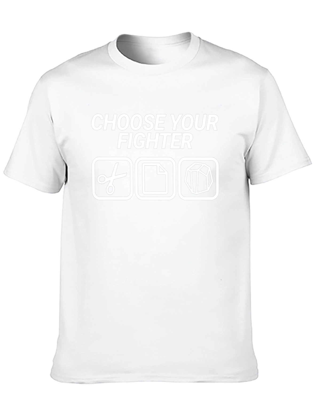 Choose Your Fighter T-Shirt - Rock Paper Scissors RPG Gamer Tee