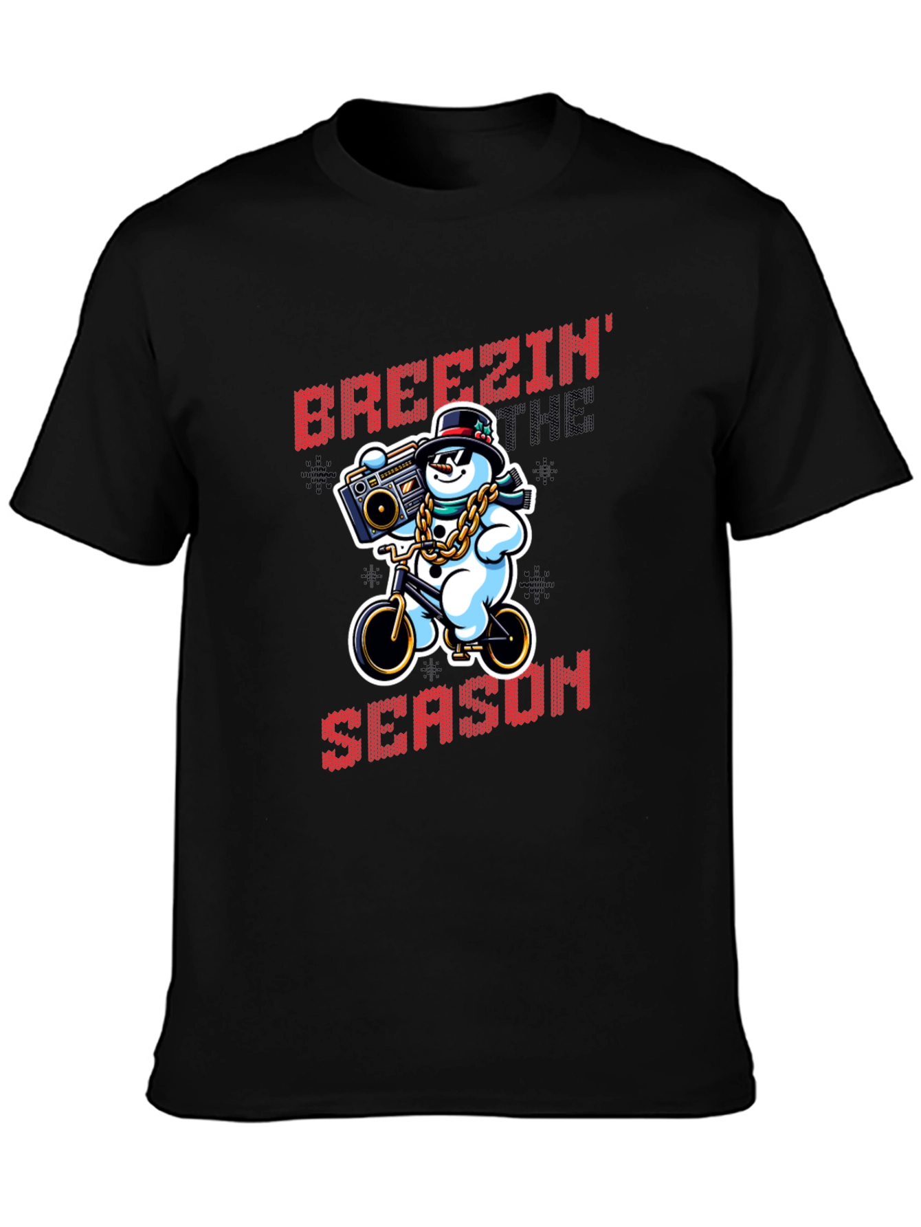 Breezin Thru the Season Black T-Shirt