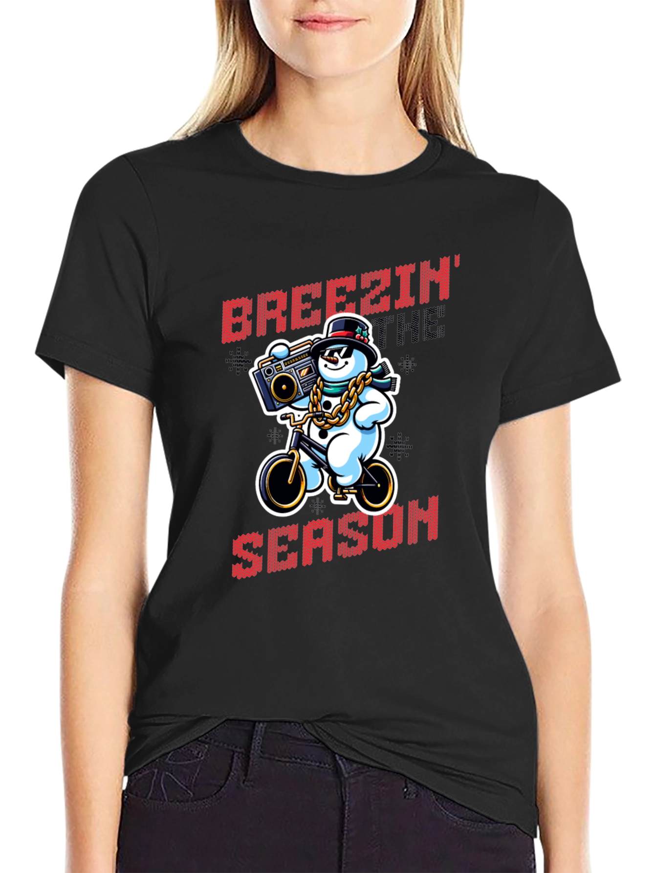 Breezin Thru the Season Black T-Shirt