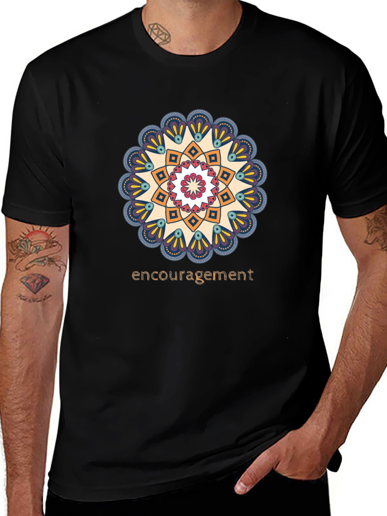 Encouragement Mandala T-Shirt - Stylish Graphic Tee