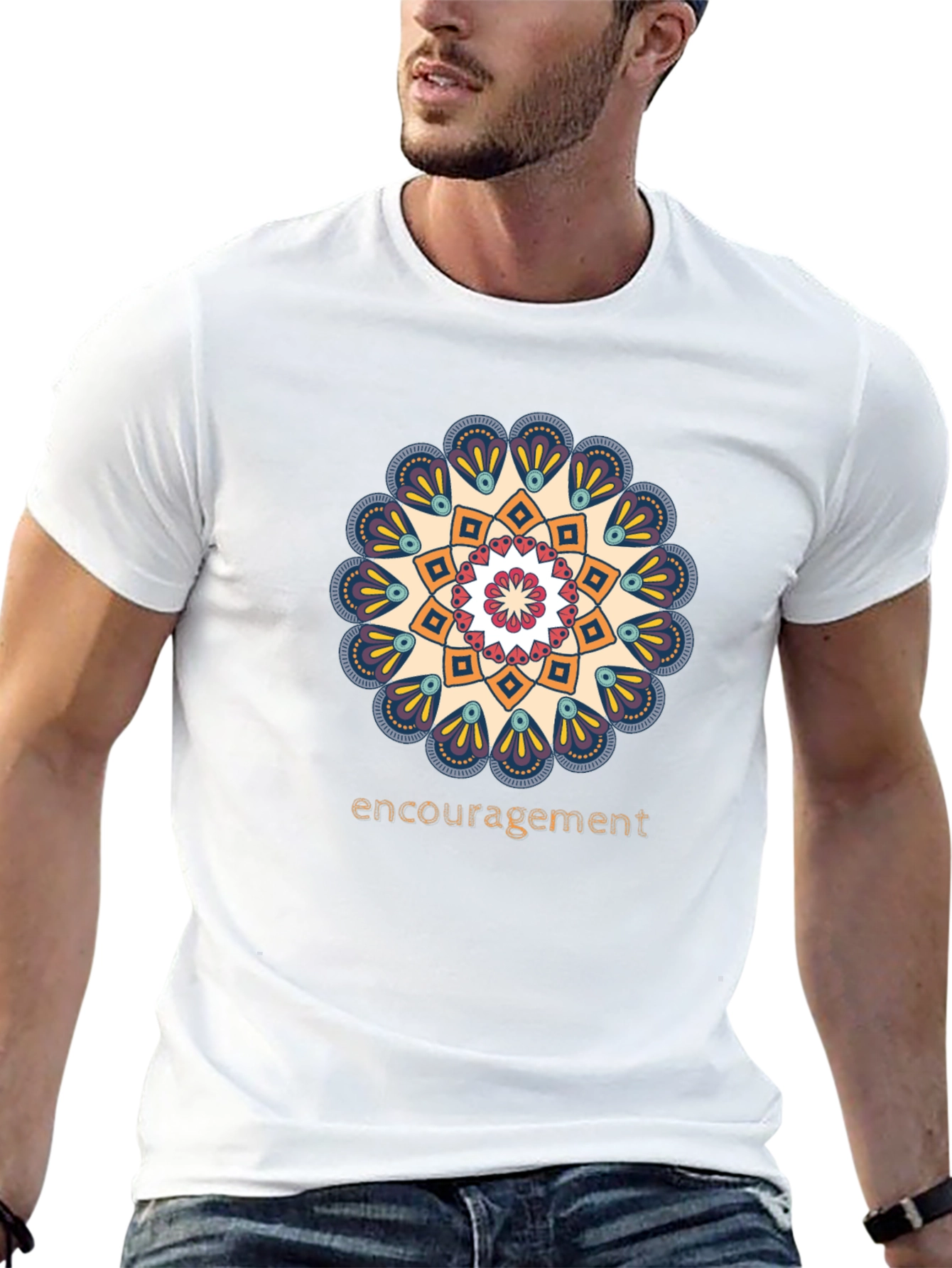 Encouragement Mandala T-Shirt - Stylish Graphic Tee