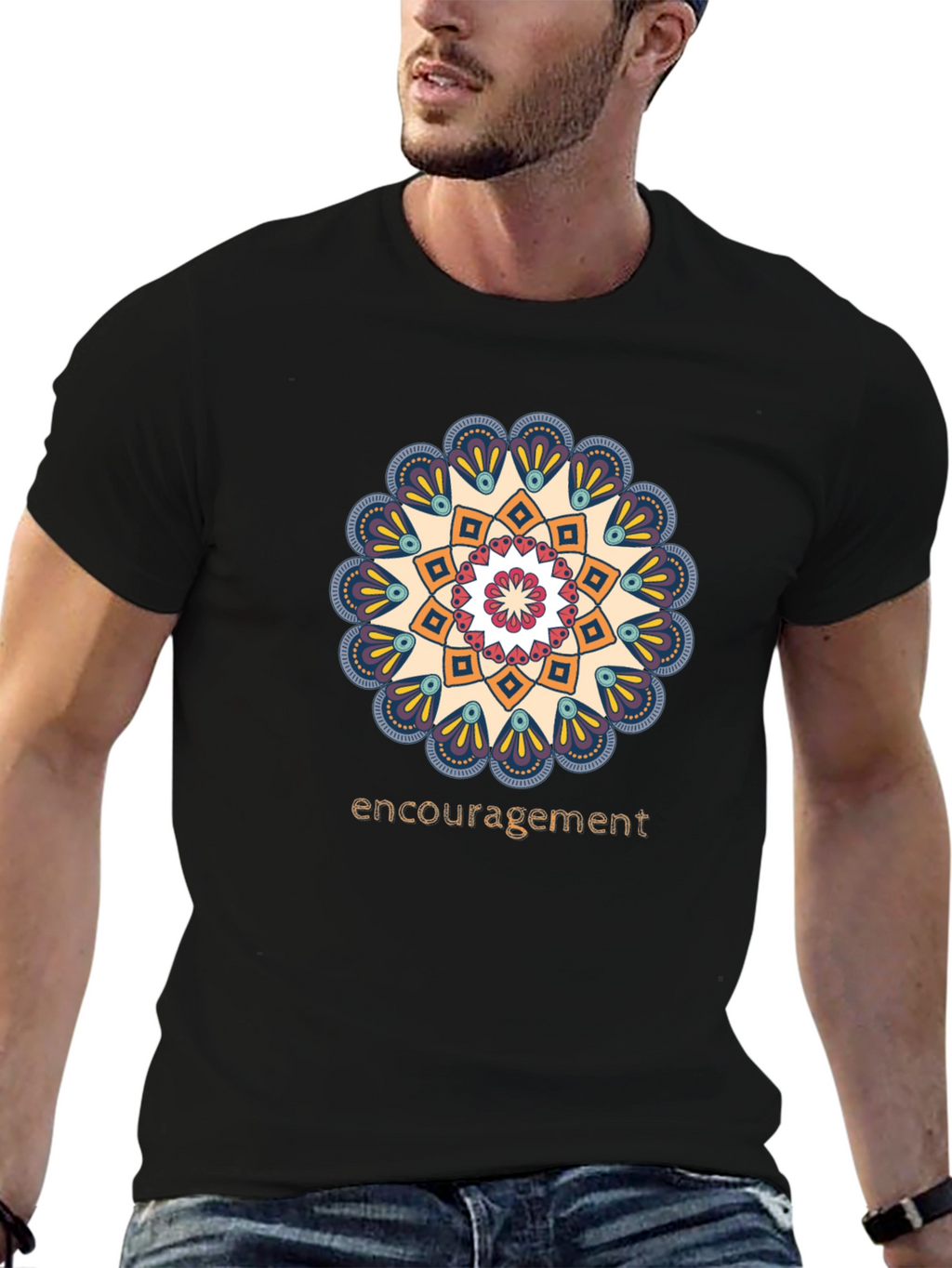 Encouragement Mandala T-Shirt - Stylish Graphic Tee
