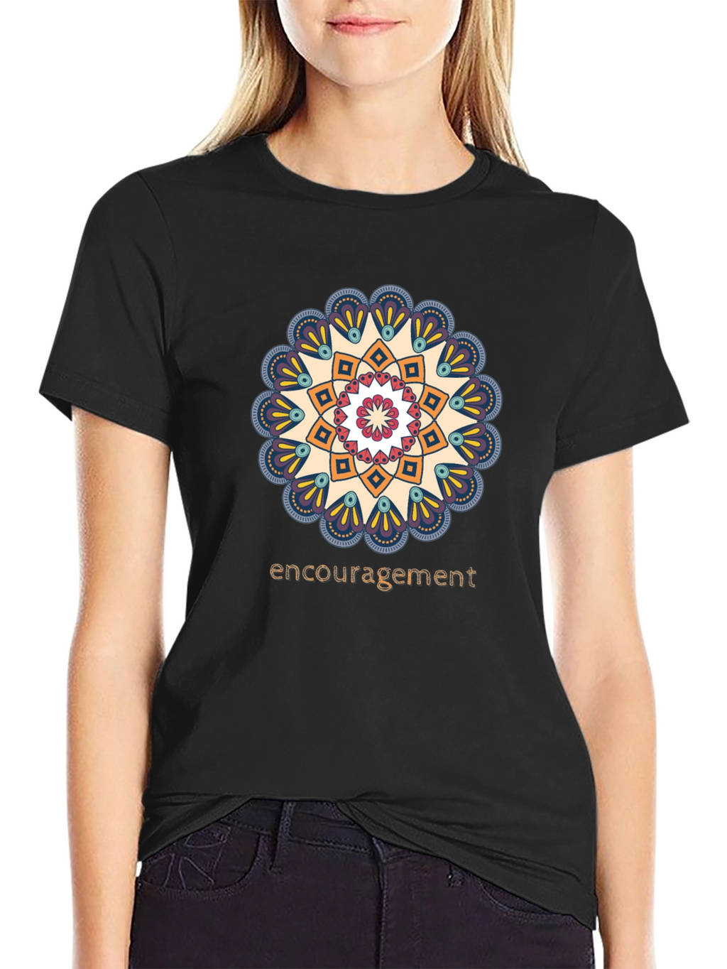 Encouragement Mandala T-Shirt - Stylish Graphic Tee