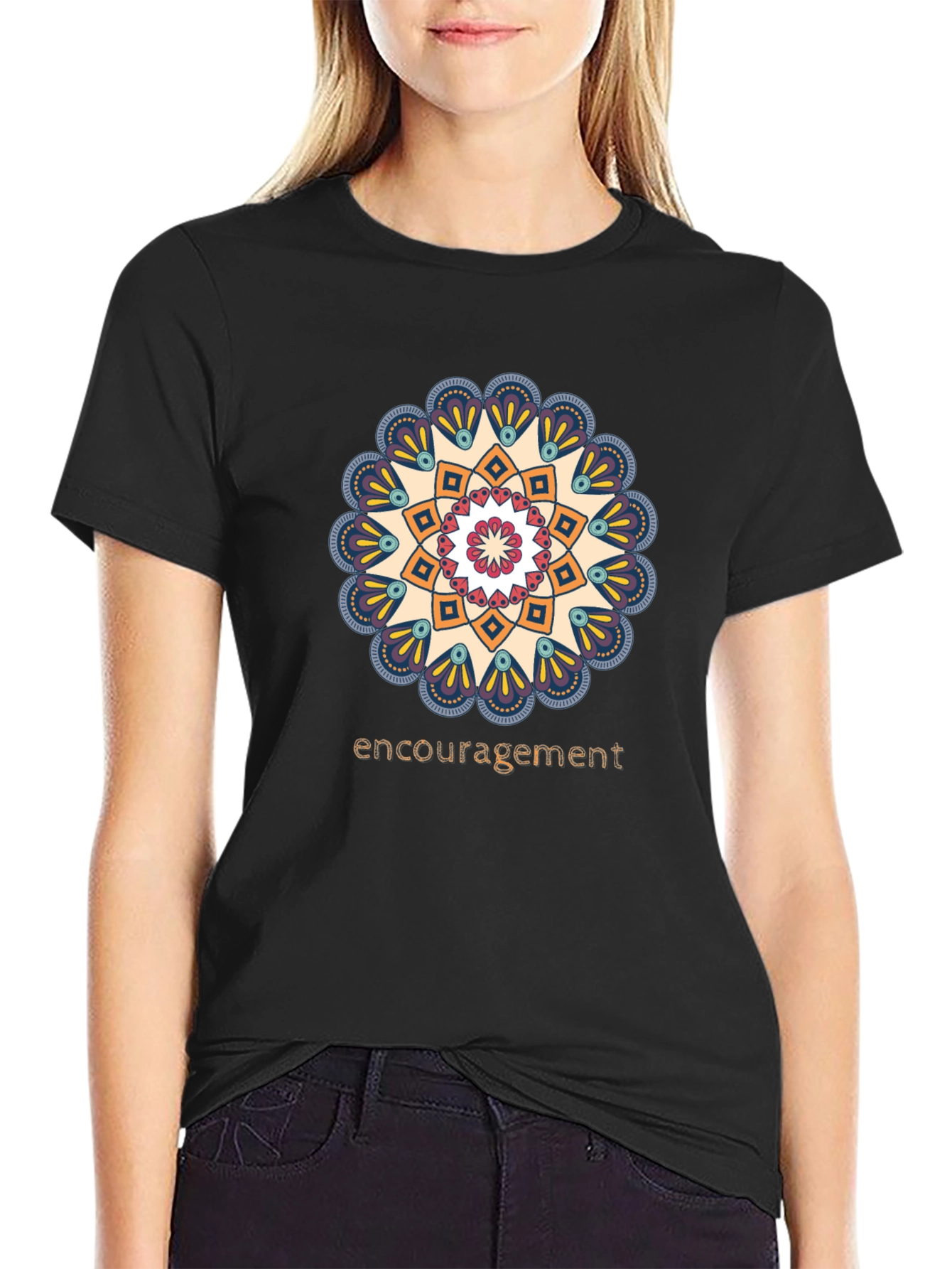 Encouragement Mandala T-Shirt - Stylish Graphic Tee