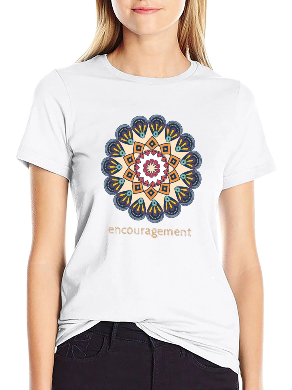 Encouragement Mandala T-Shirt - Stylish Graphic Tee