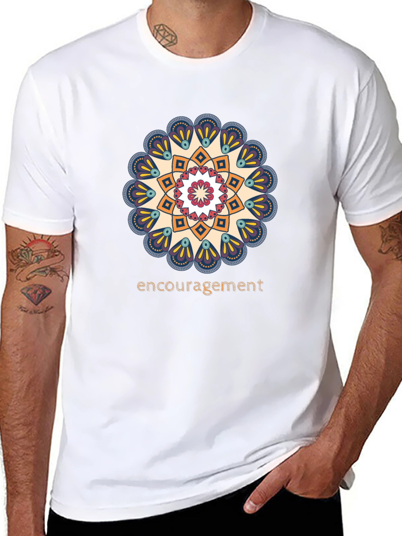 Encouragement Mandala T-Shirt - Stylish Graphic Tee