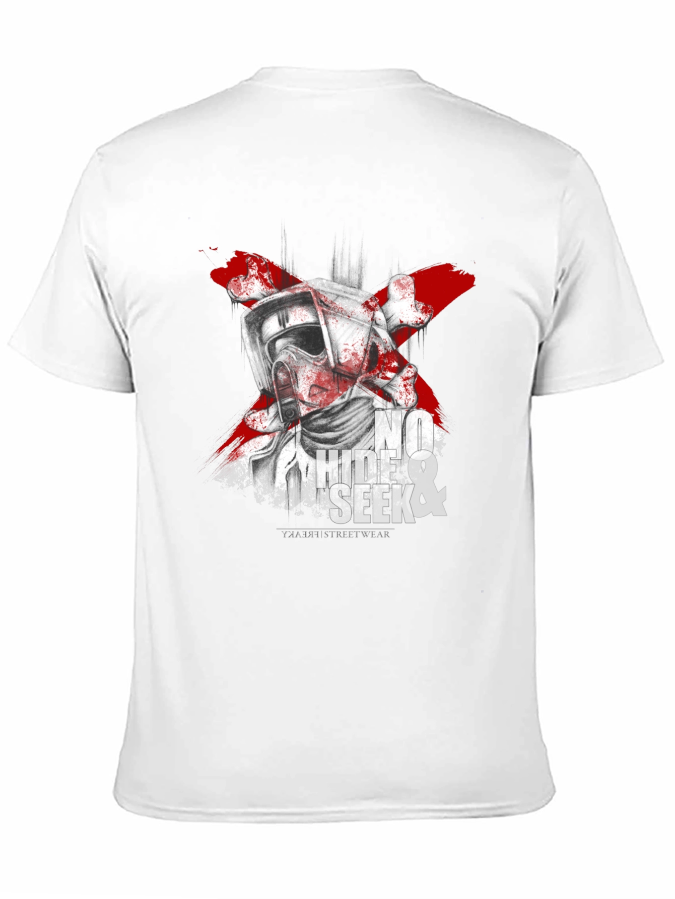 Hide & Seek Graphic Tee - Premium Black T-Shirt