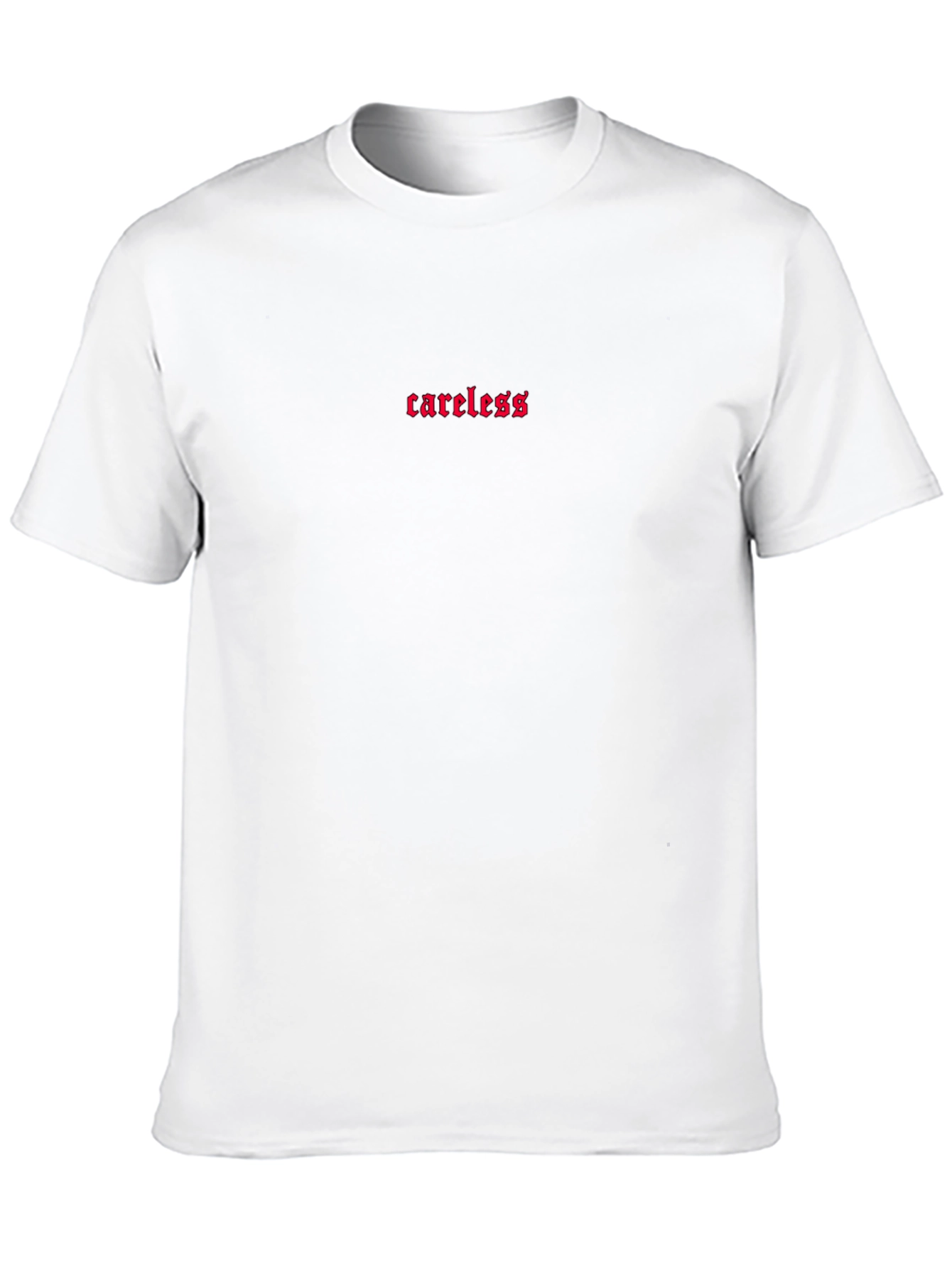 Careless Embroidered Black T-Shirt